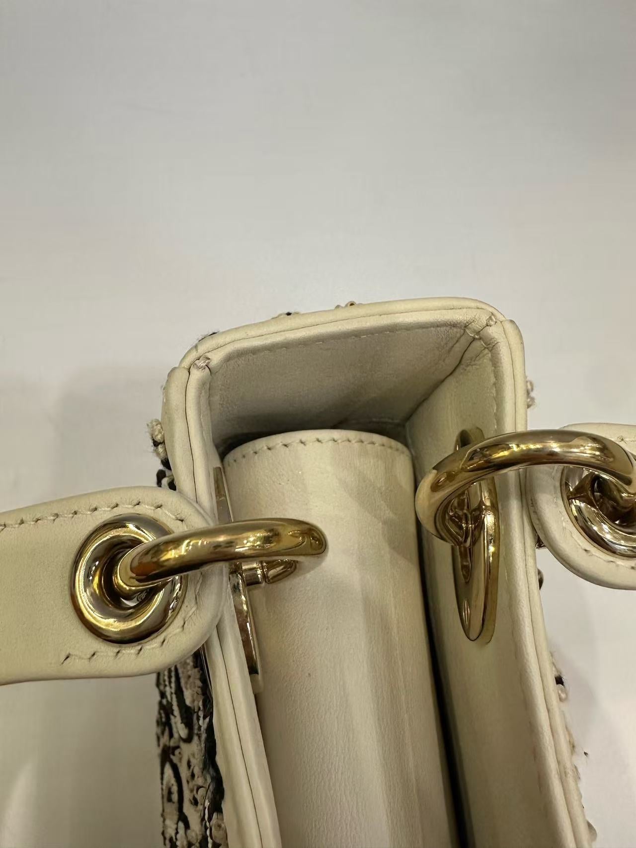 Dior - Lady Dior - Calfskin leather - White - (mini)