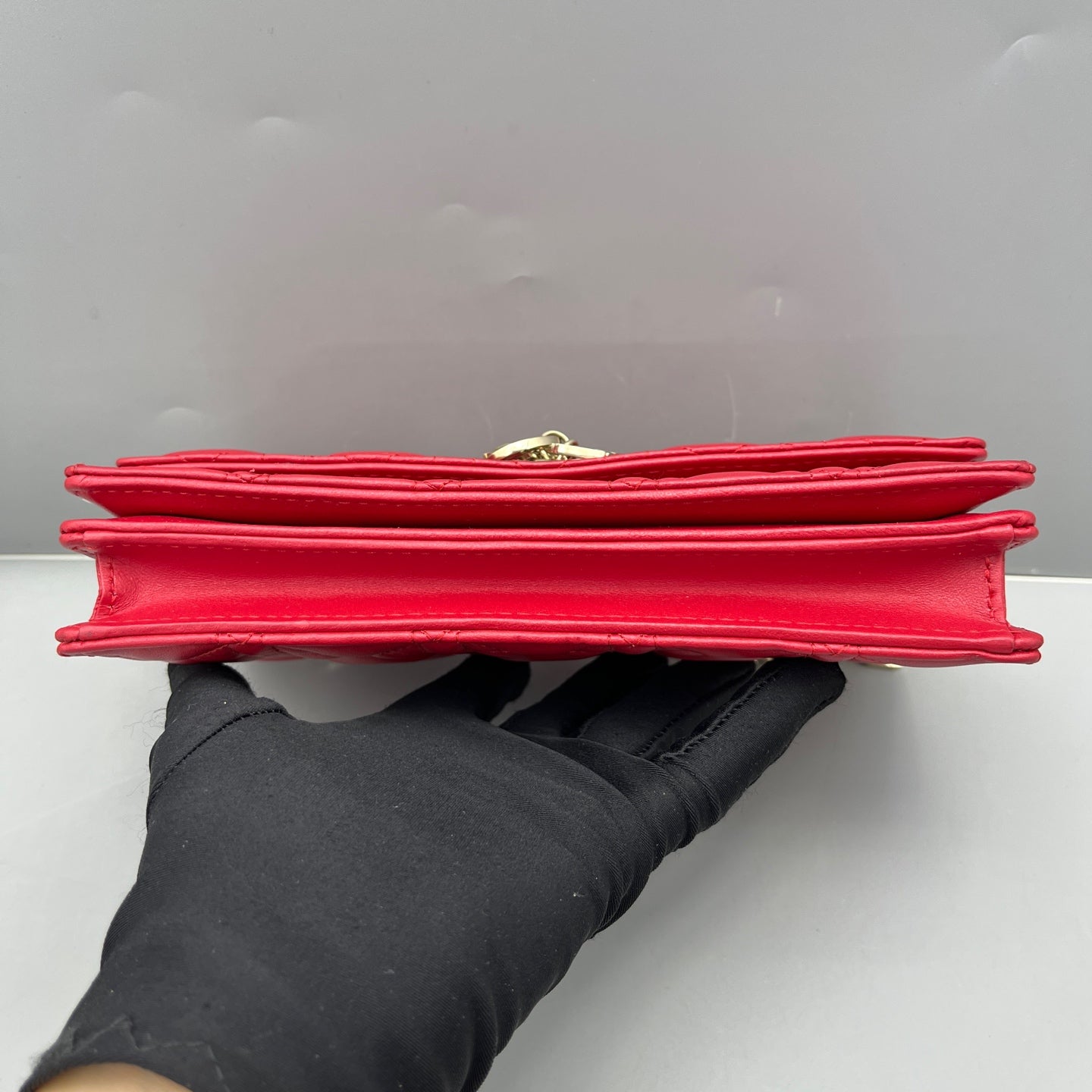 Dior - Lady Dior Chain Bag - Leather - Red - (mini)