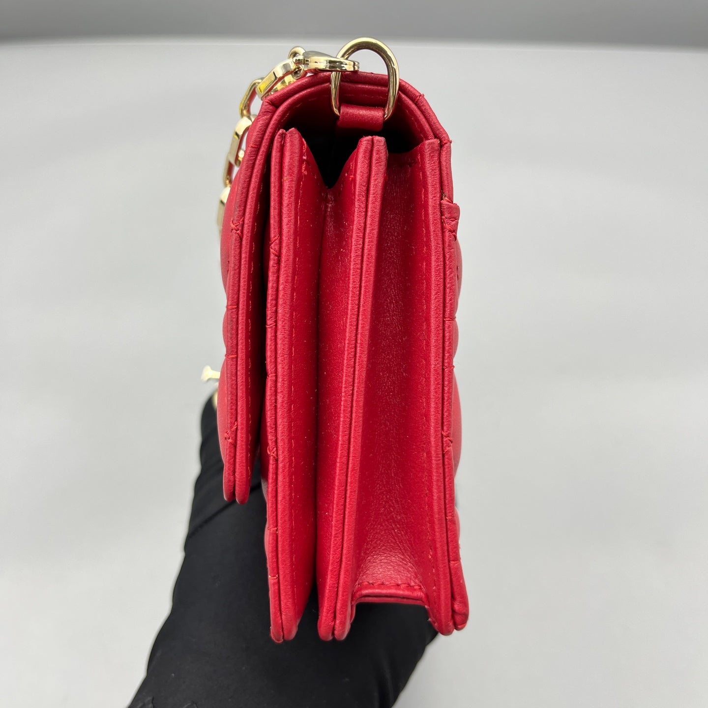Dior - Lady Dior Chain Bag - Leather - Red - (mini)