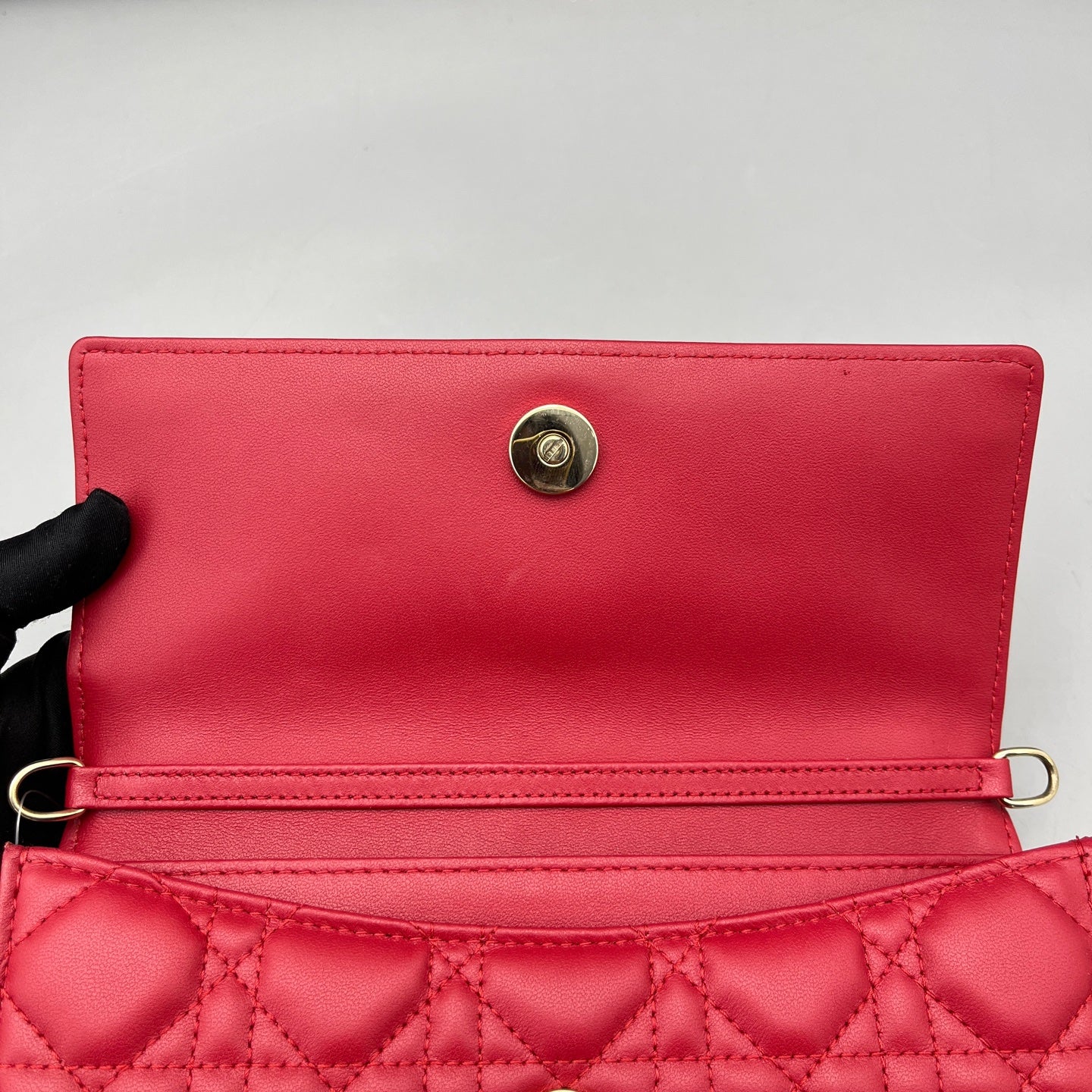 Dior - Lady Dior Chain Bag - Leather - Red - (mini)