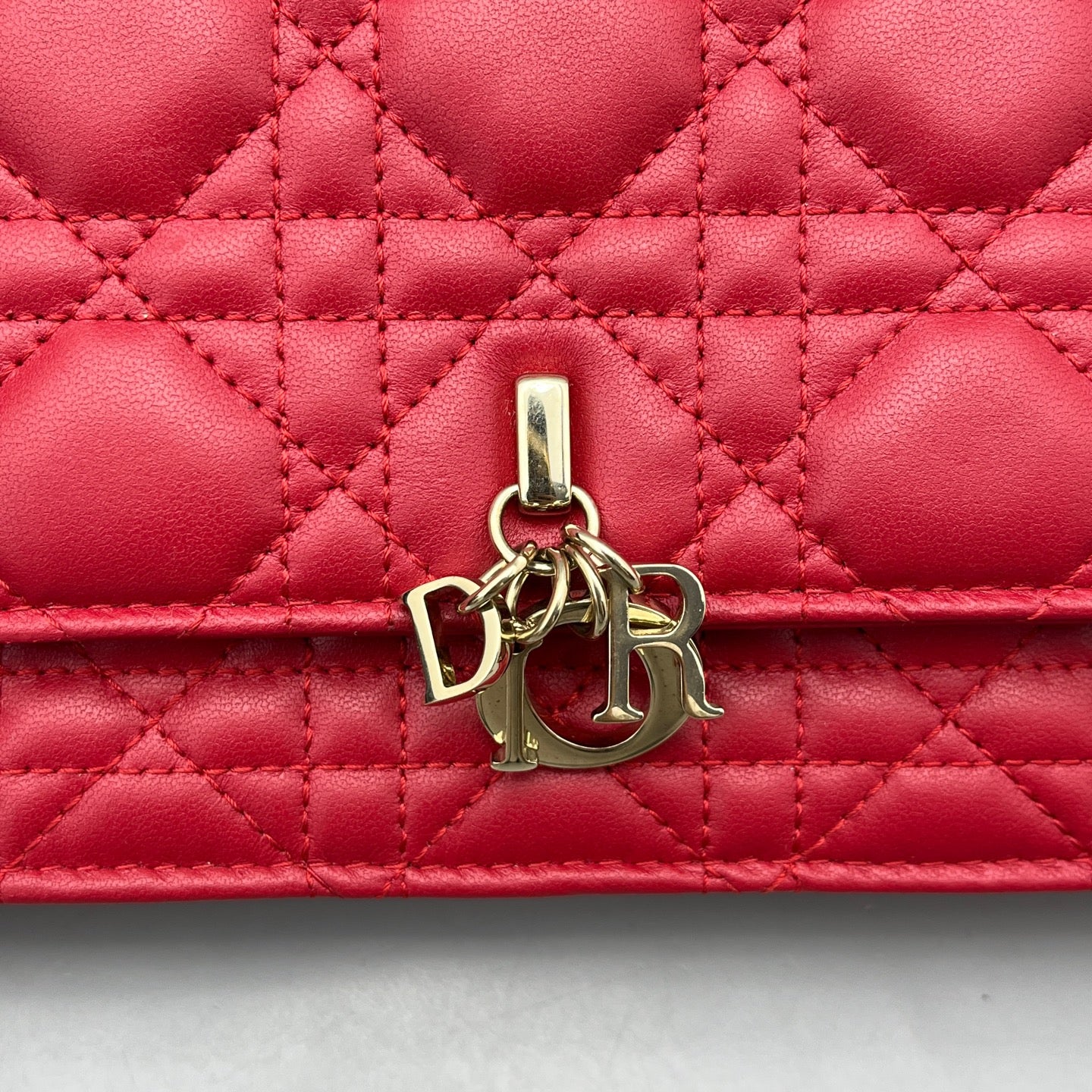 Dior - Lady Dior Chain Bag - Leather - Red - (mini)