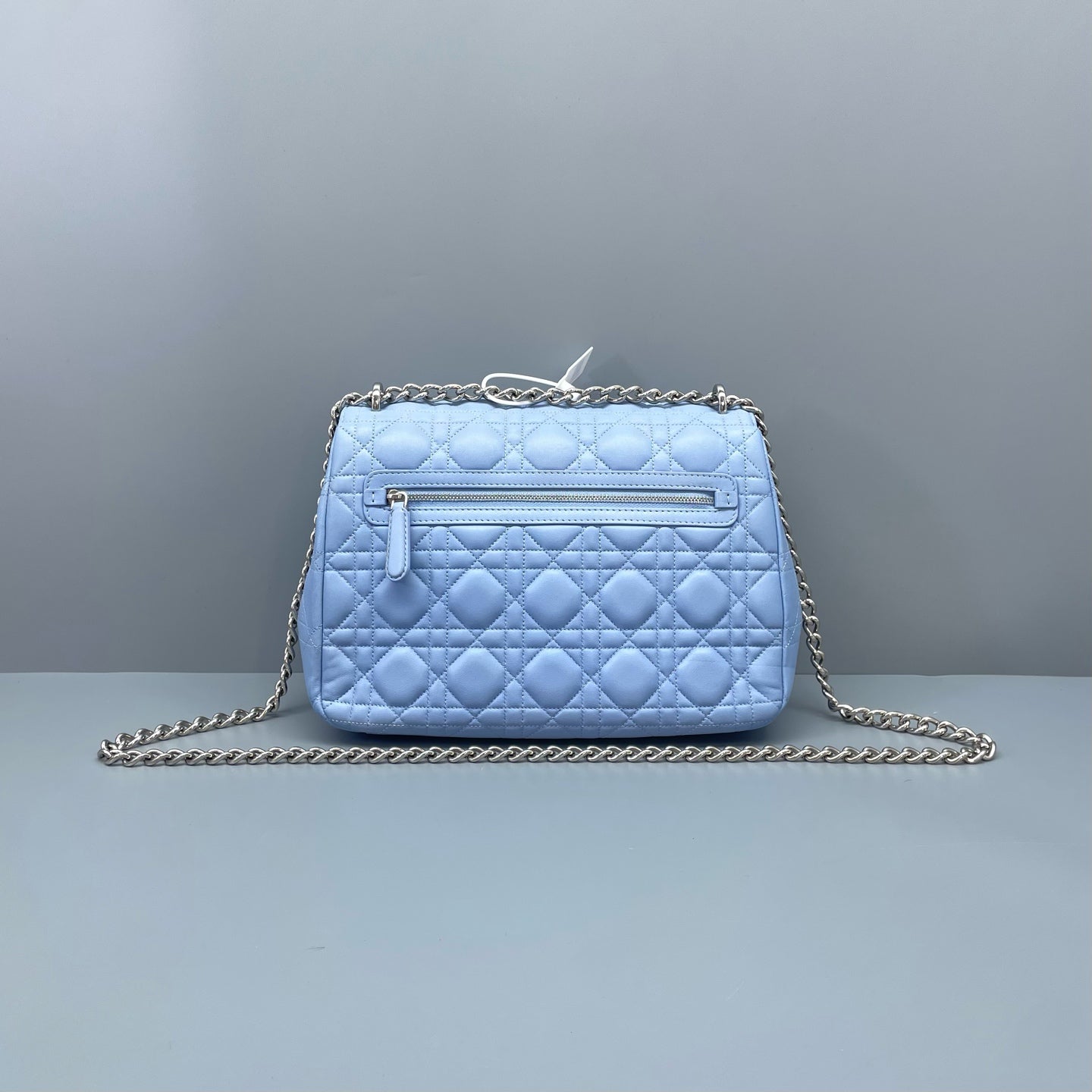 Dior - Lady Dior Chain Shoulder Bag - Lambskin leather - Blue - (Medium)