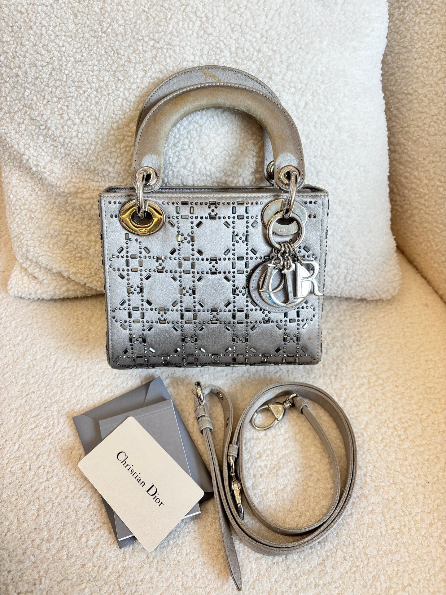 Dior - Lady Dior - Cloth - Grey - (mini)