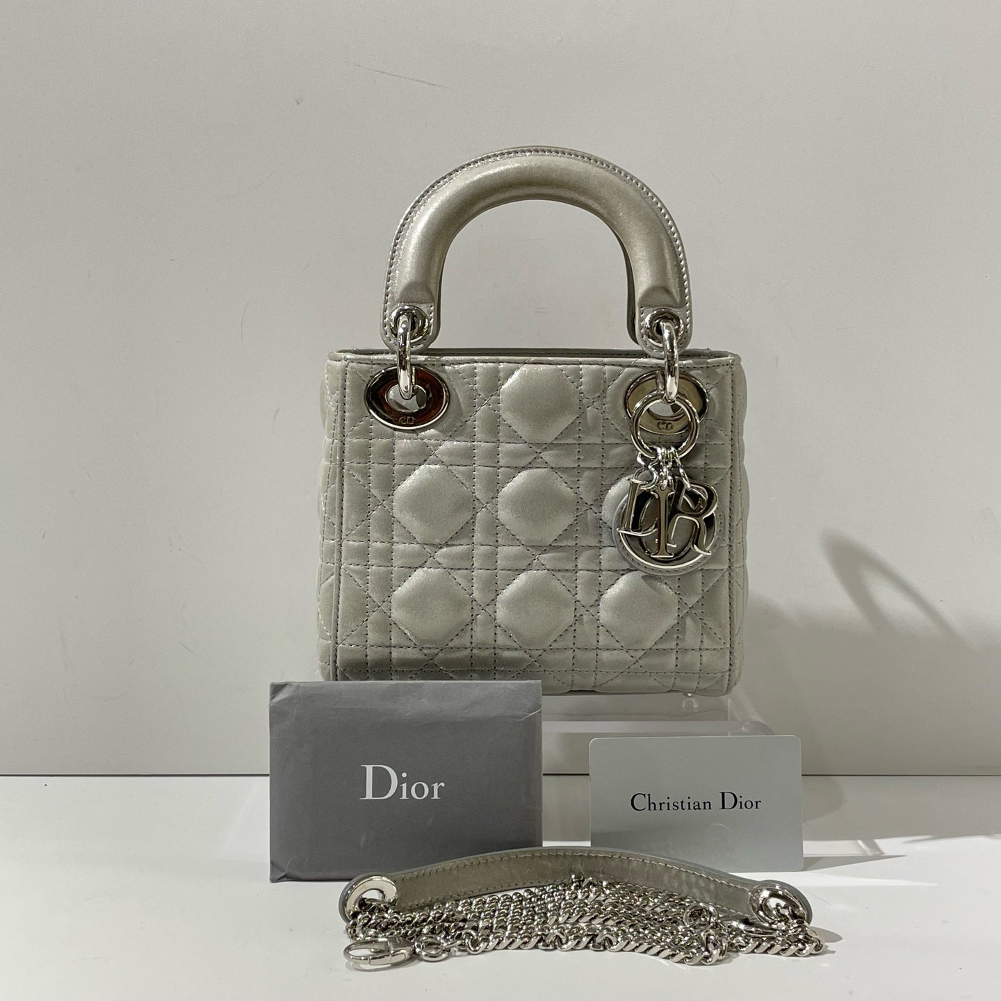 Dior - Lady Dior - Cloth - Grey - (mini)