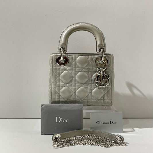 Dior - Lady Dior - Cloth - Grey - (mini)