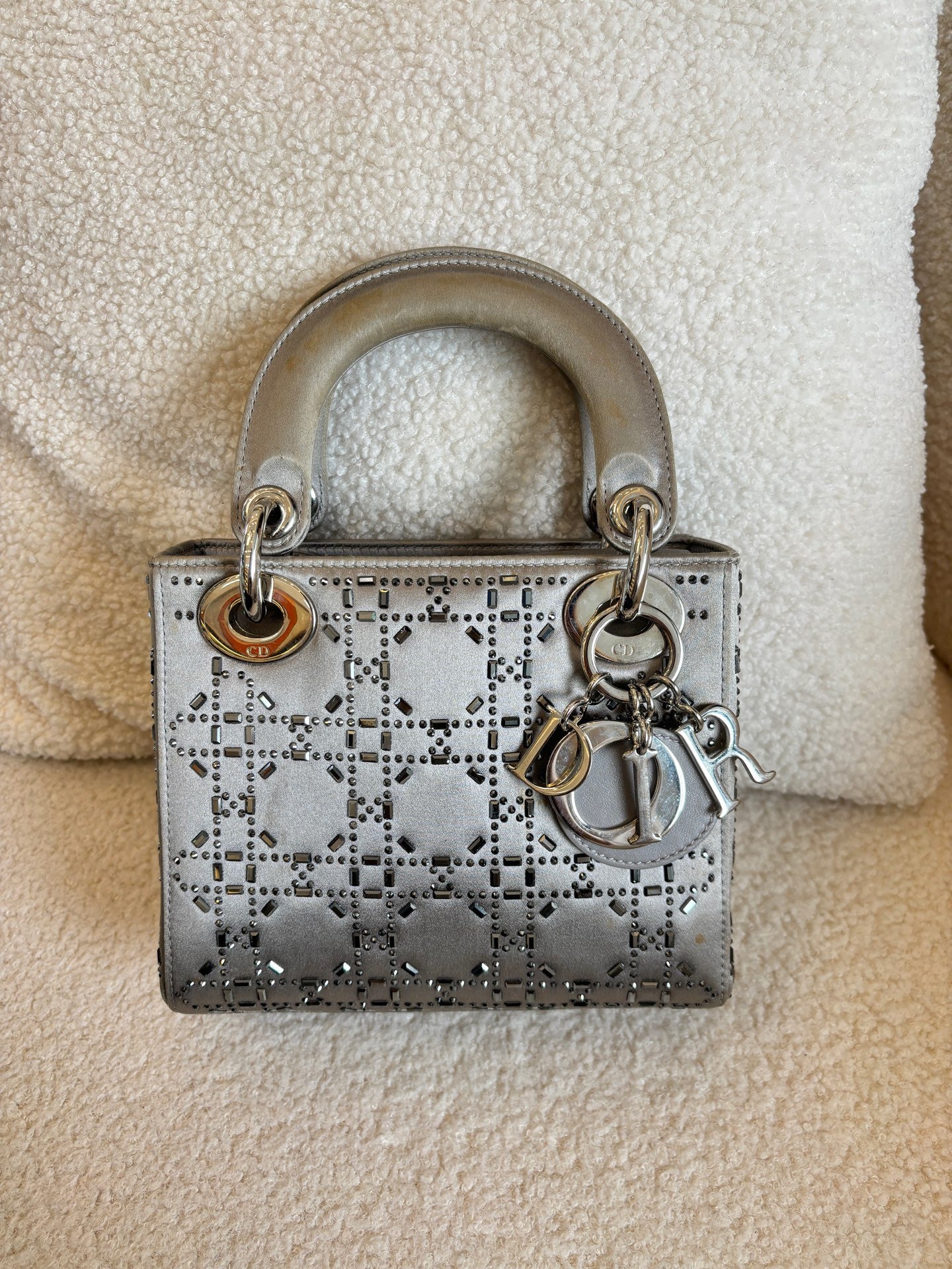 Dior - Lady Dior - Cloth - Grey - (mini)