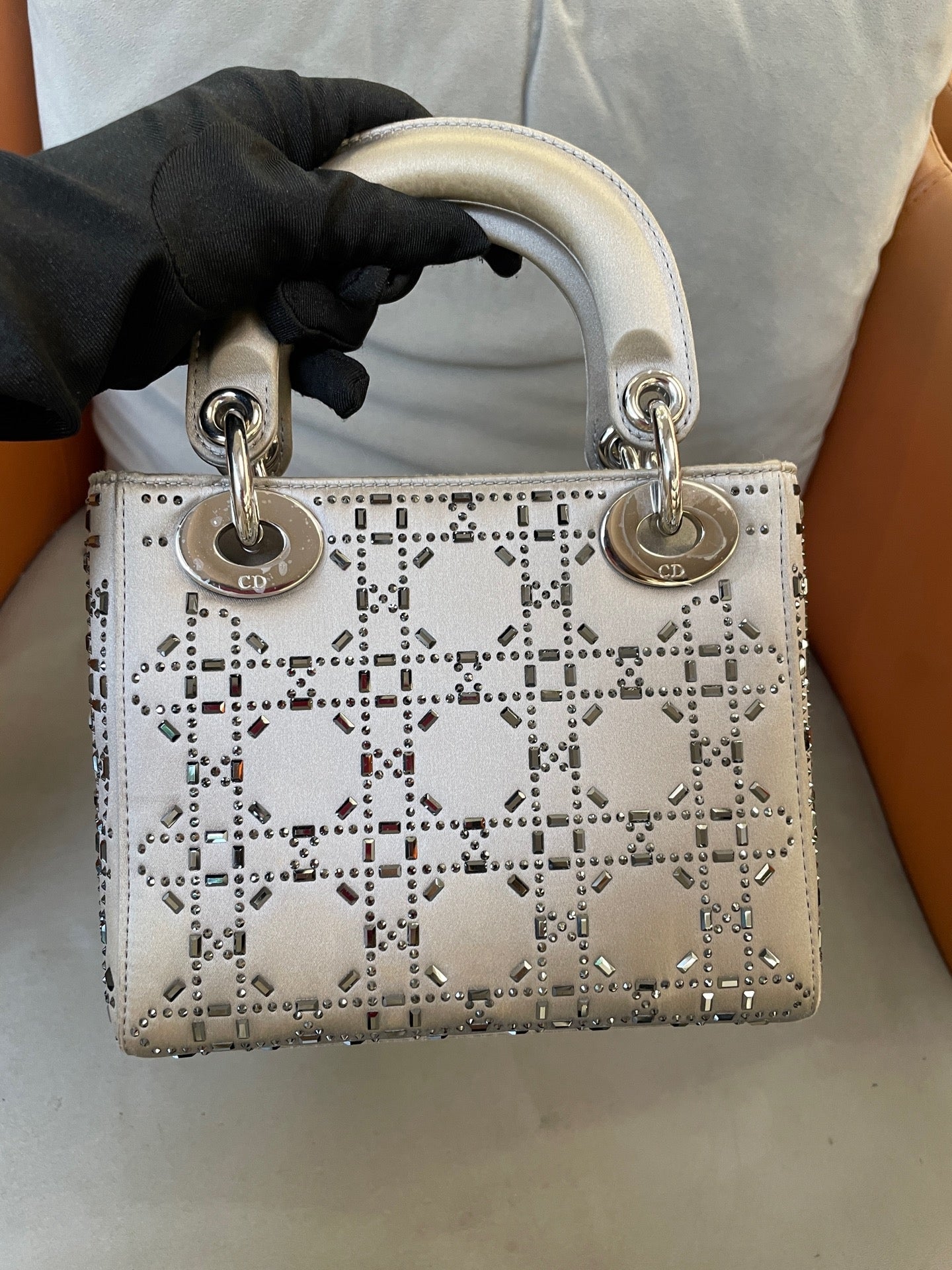 Dior - Lady Dior - Cloth - Grey - (mini)