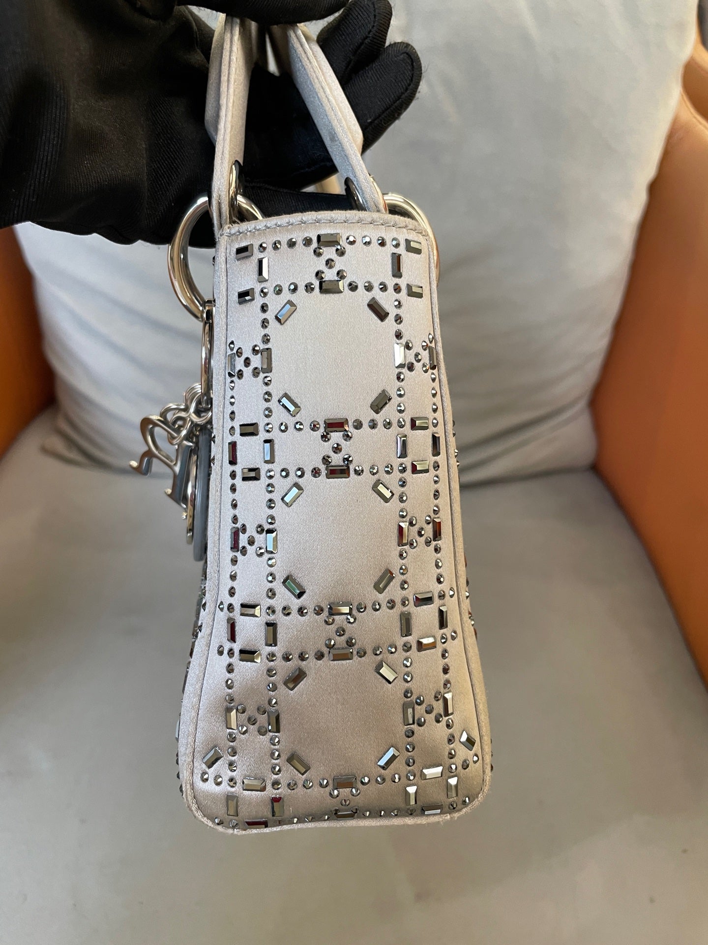 Dior - Lady Dior - Cloth - Grey - (mini)