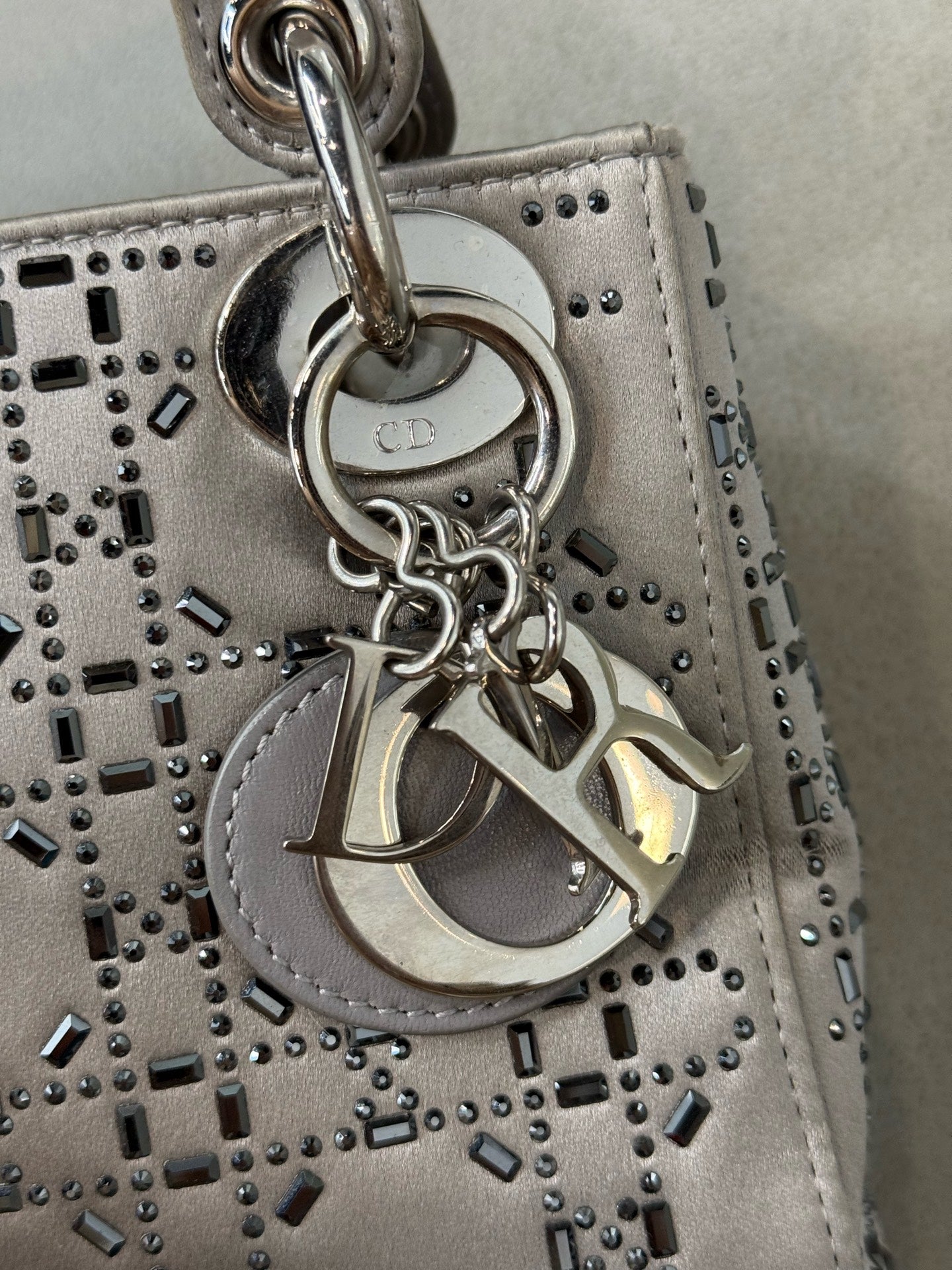 Dior - Lady Dior - Cloth - Grey - (mini)