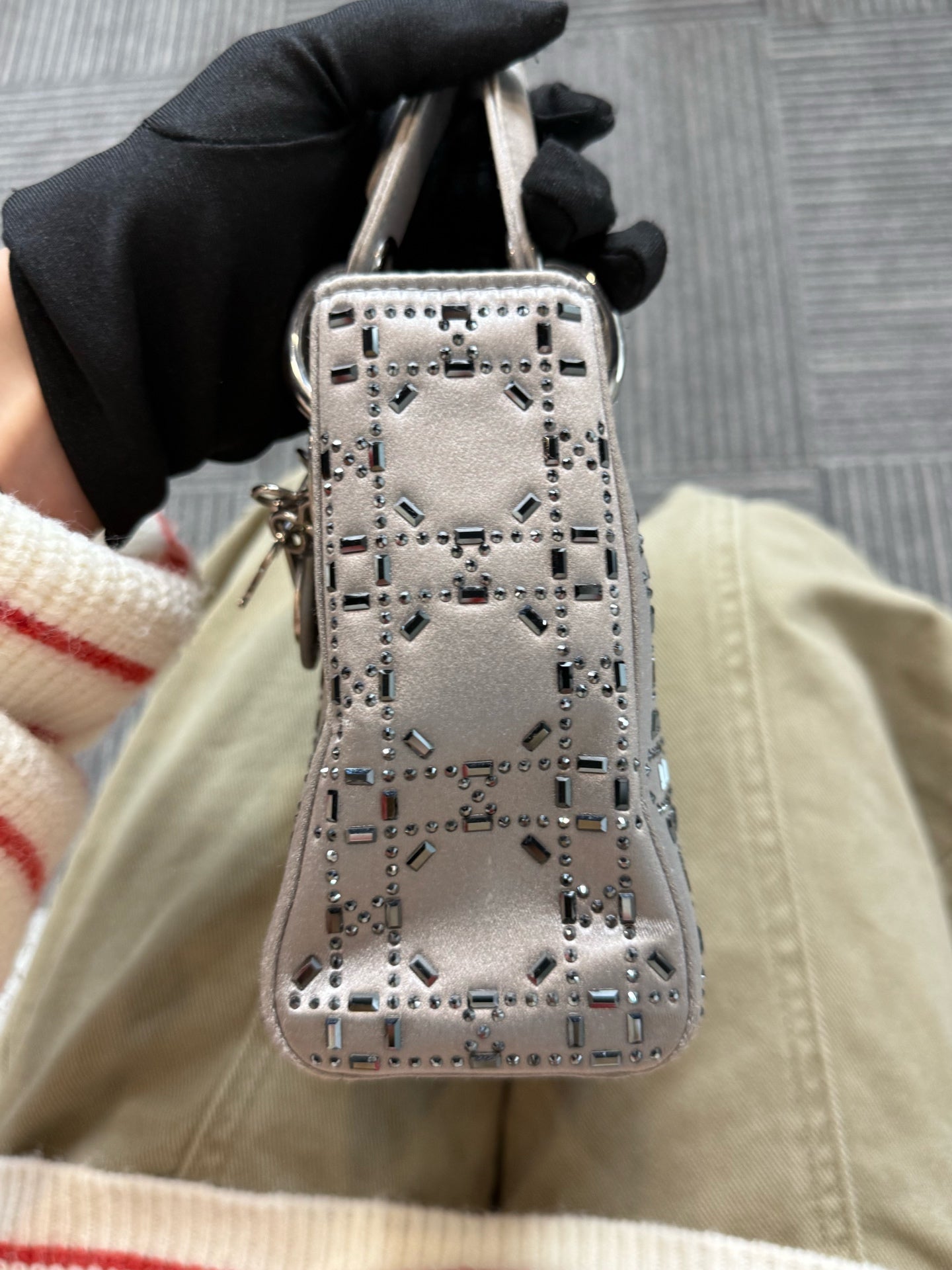 Dior - Lady Dior - Cloth - Grey - (mini)