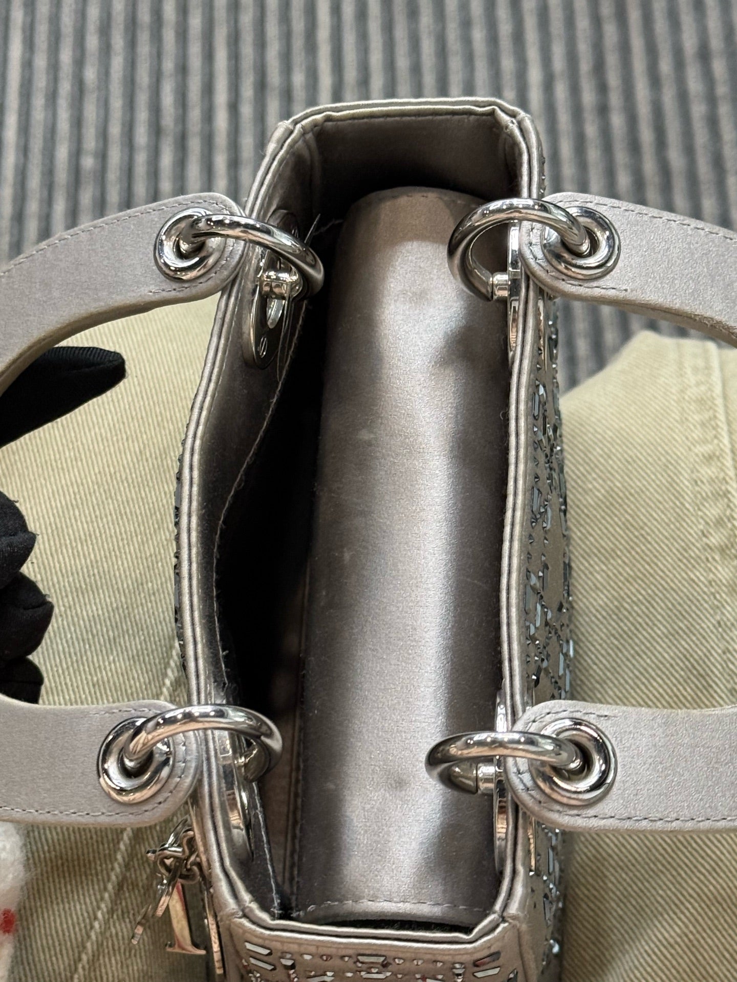 Dior - Lady Dior - Cloth - Grey - (mini)