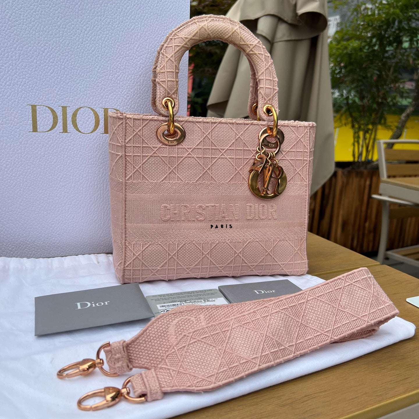 Dior - Lady Dior - Cloth - Pink - (Small)