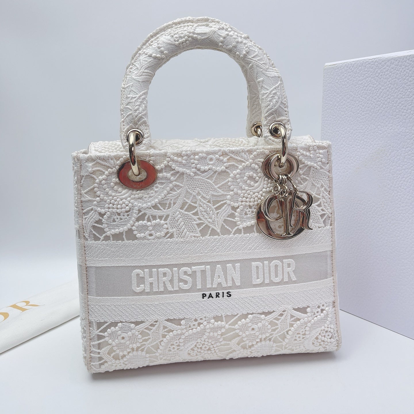 Dior - Lady Dior - Cloth - White - (mini)