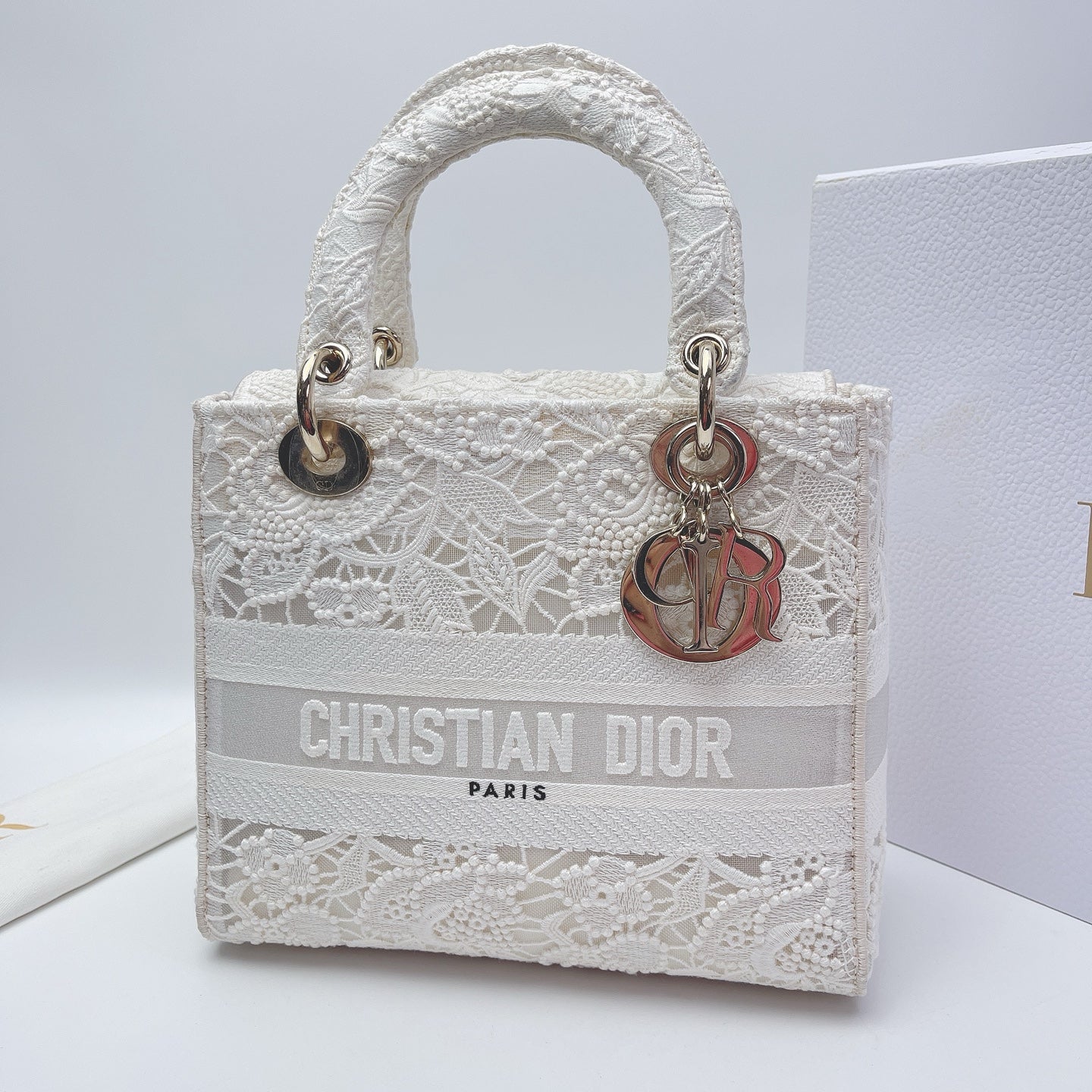 Dior - Lady Dior - Cloth - White - (mini)
