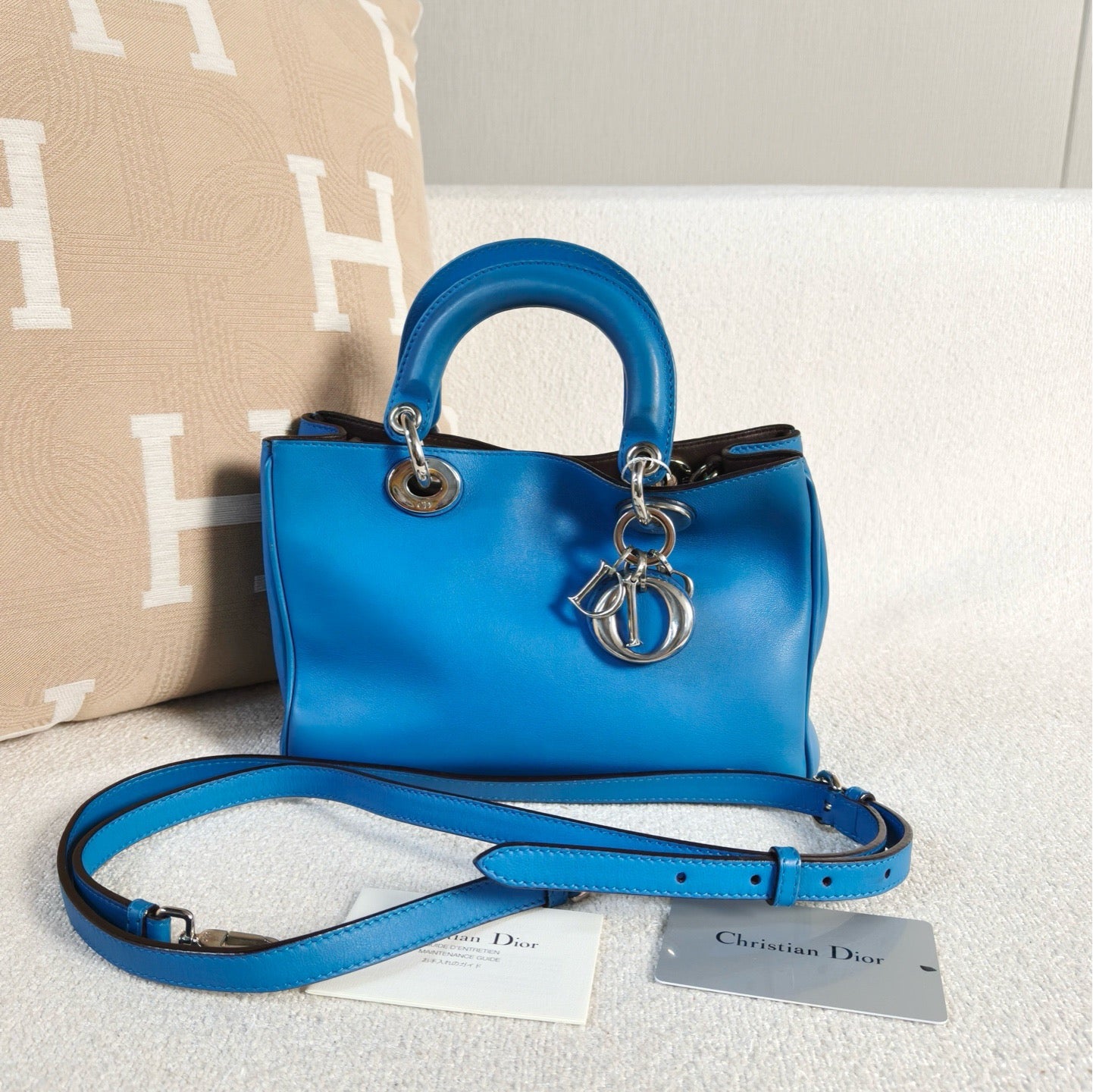 Dior - Lady Dior - Cowhide leather - Blue - (Small)