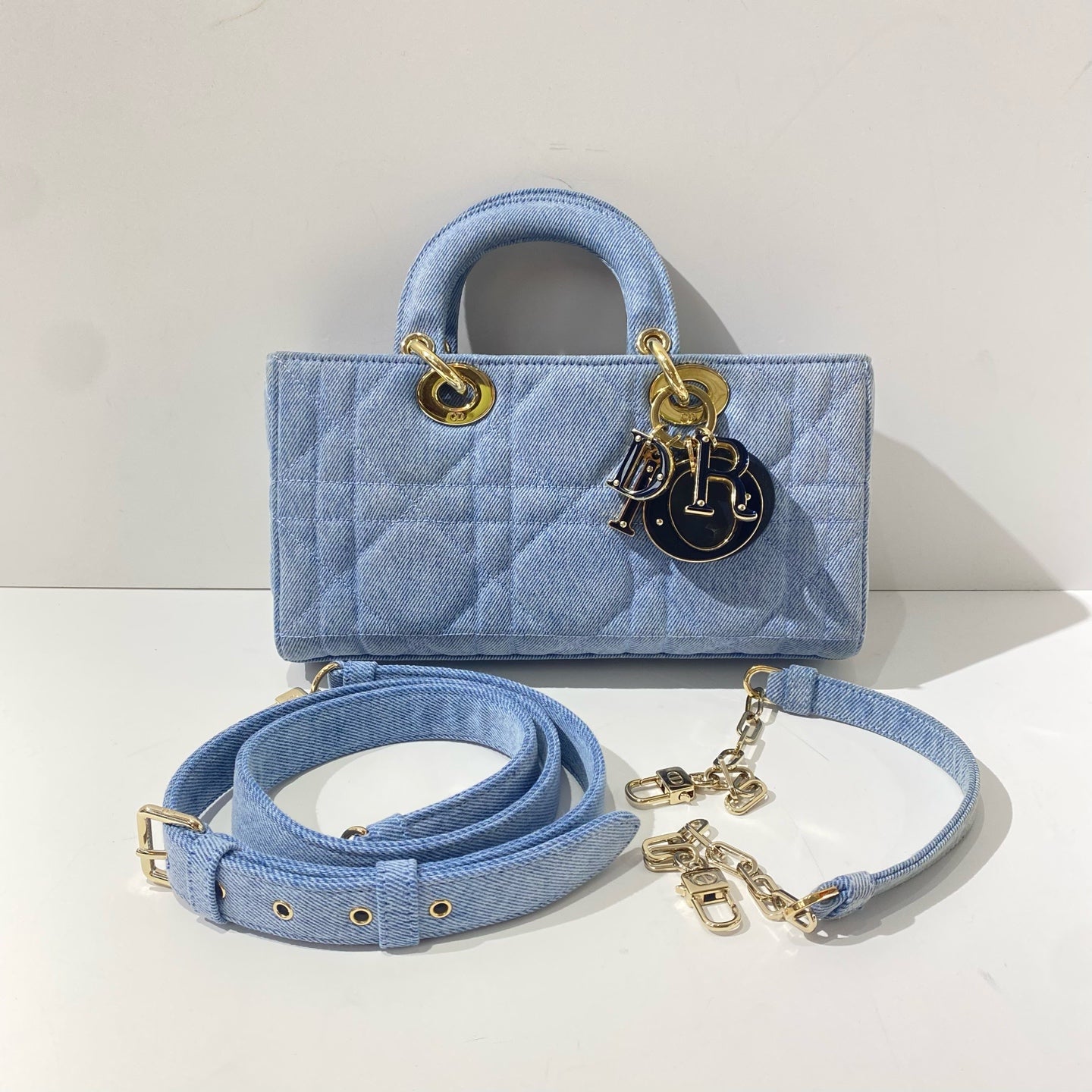Dior - Lady Dior - Denim - Blue - (small)