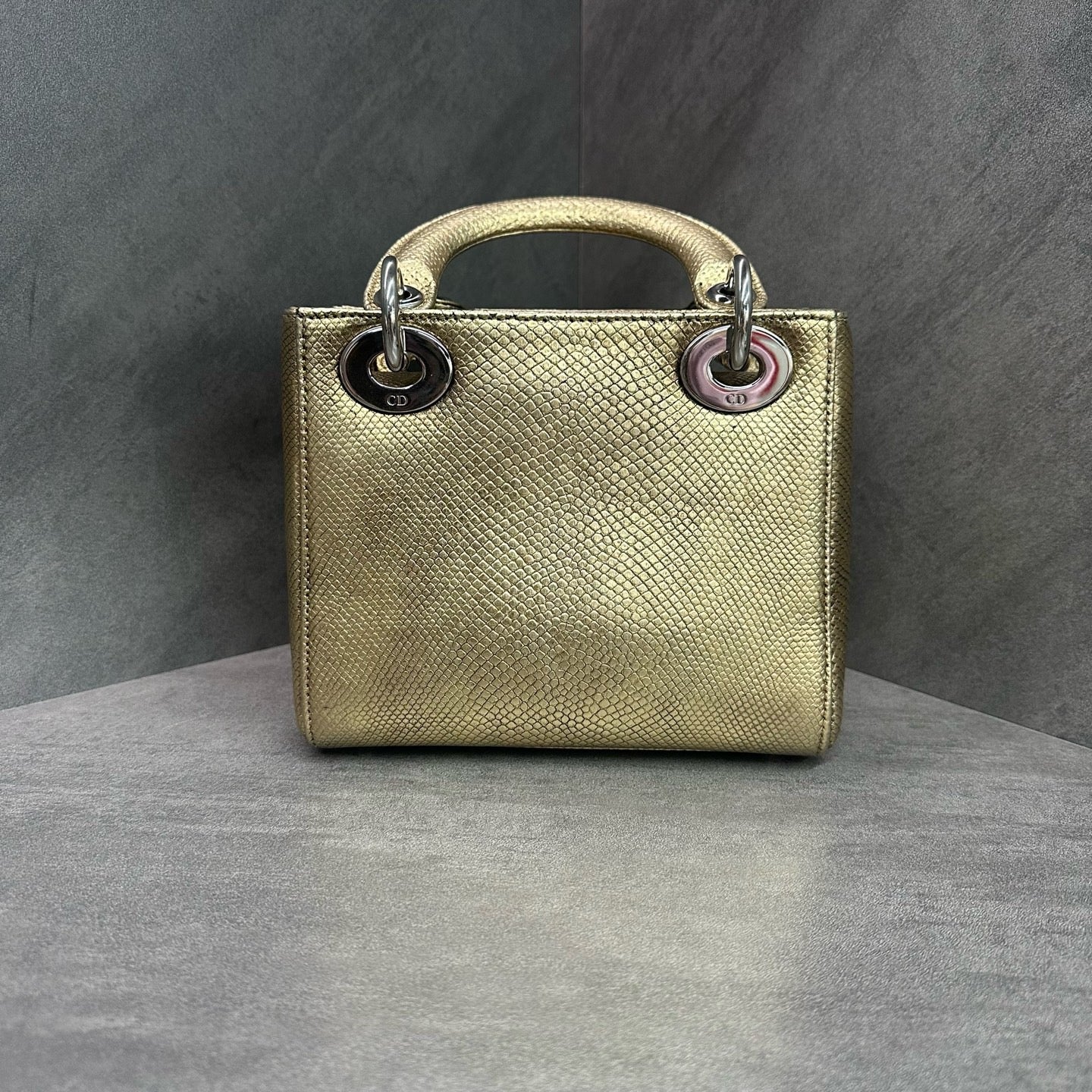 Dior - Lady Dior - Exotic leathers - Lizard - Gold - (mini)