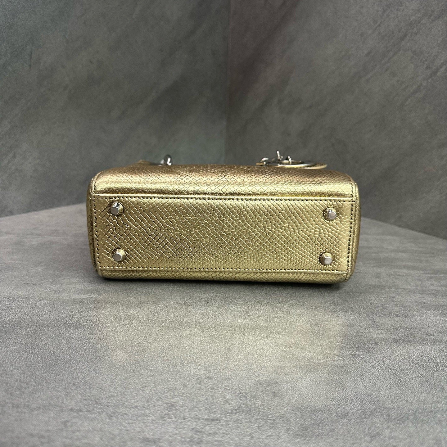 Dior - Lady Dior - Exotic leathers - Lizard - Gold - (mini)