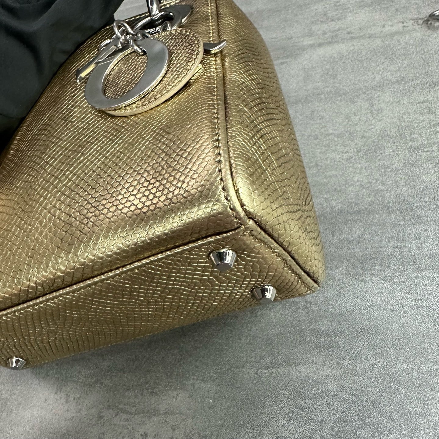 Dior - Lady Dior - Exotic leathers - Lizard - Gold - (mini)