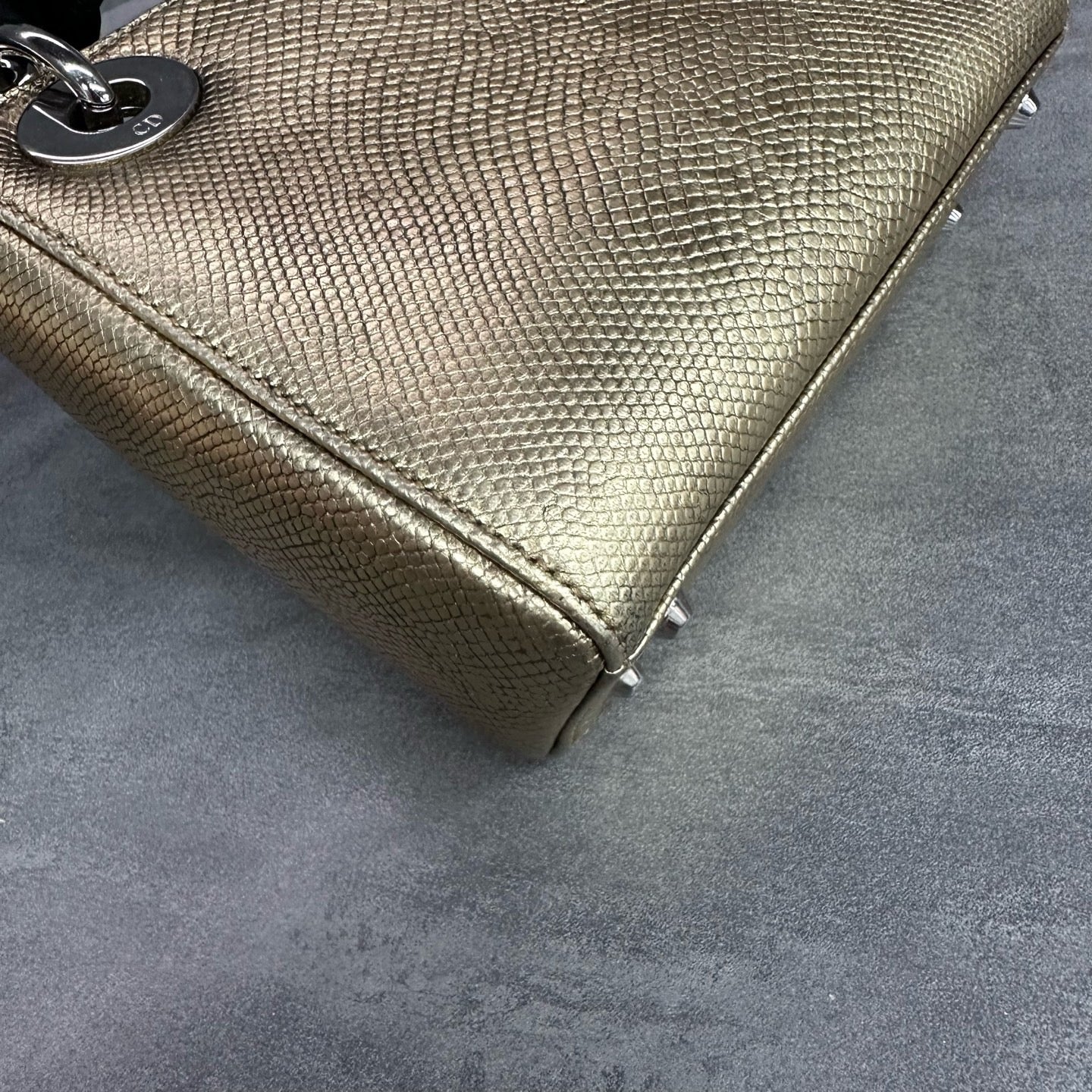 Dior - Lady Dior - Exotic leathers - Lizard - Gold - (mini)
