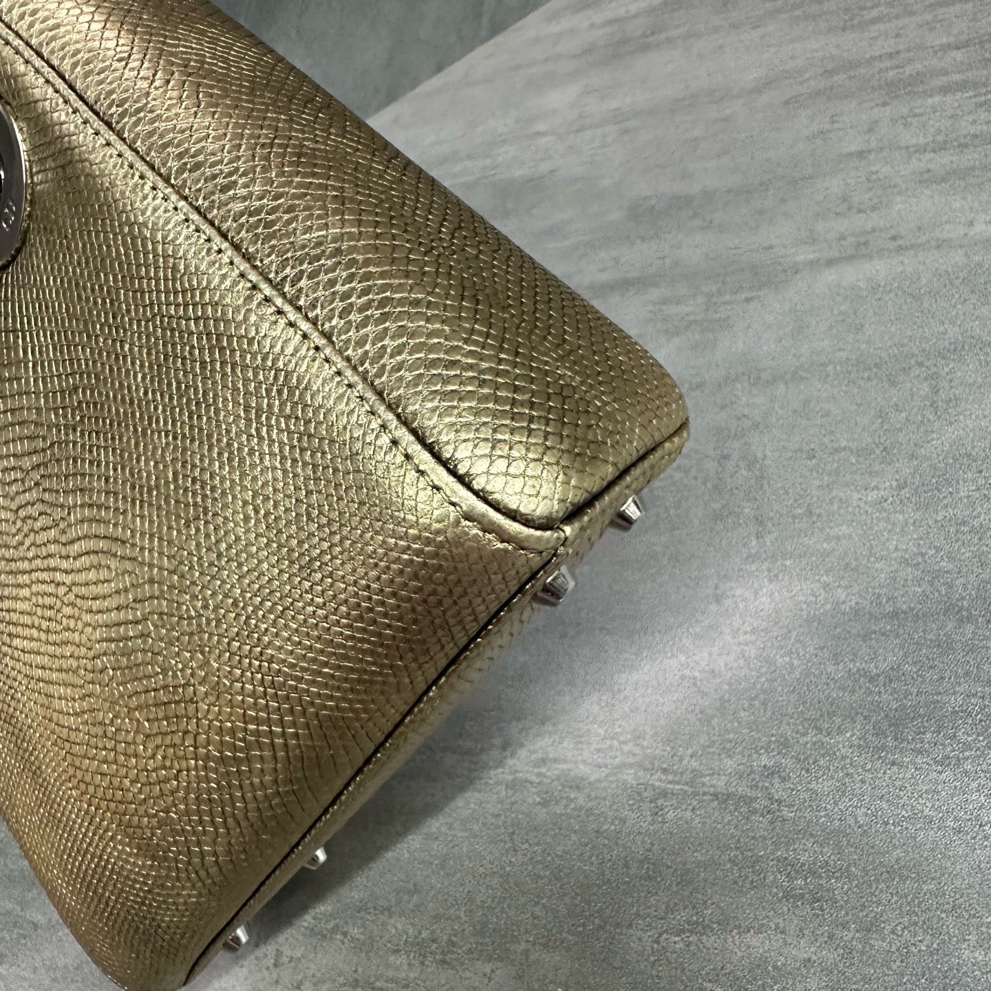 Dior - Lady Dior - Exotic leathers - Lizard - Gold - (mini)