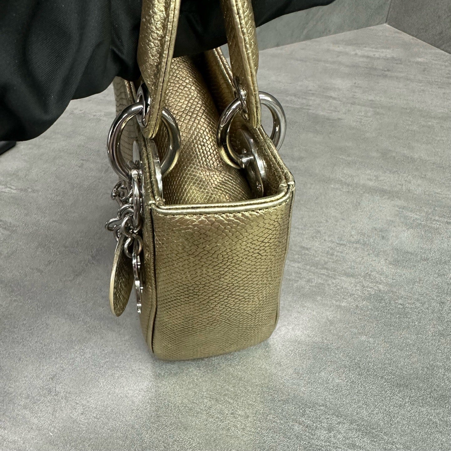 Dior - Lady Dior - Exotic leathers - Lizard - Gold - (mini)