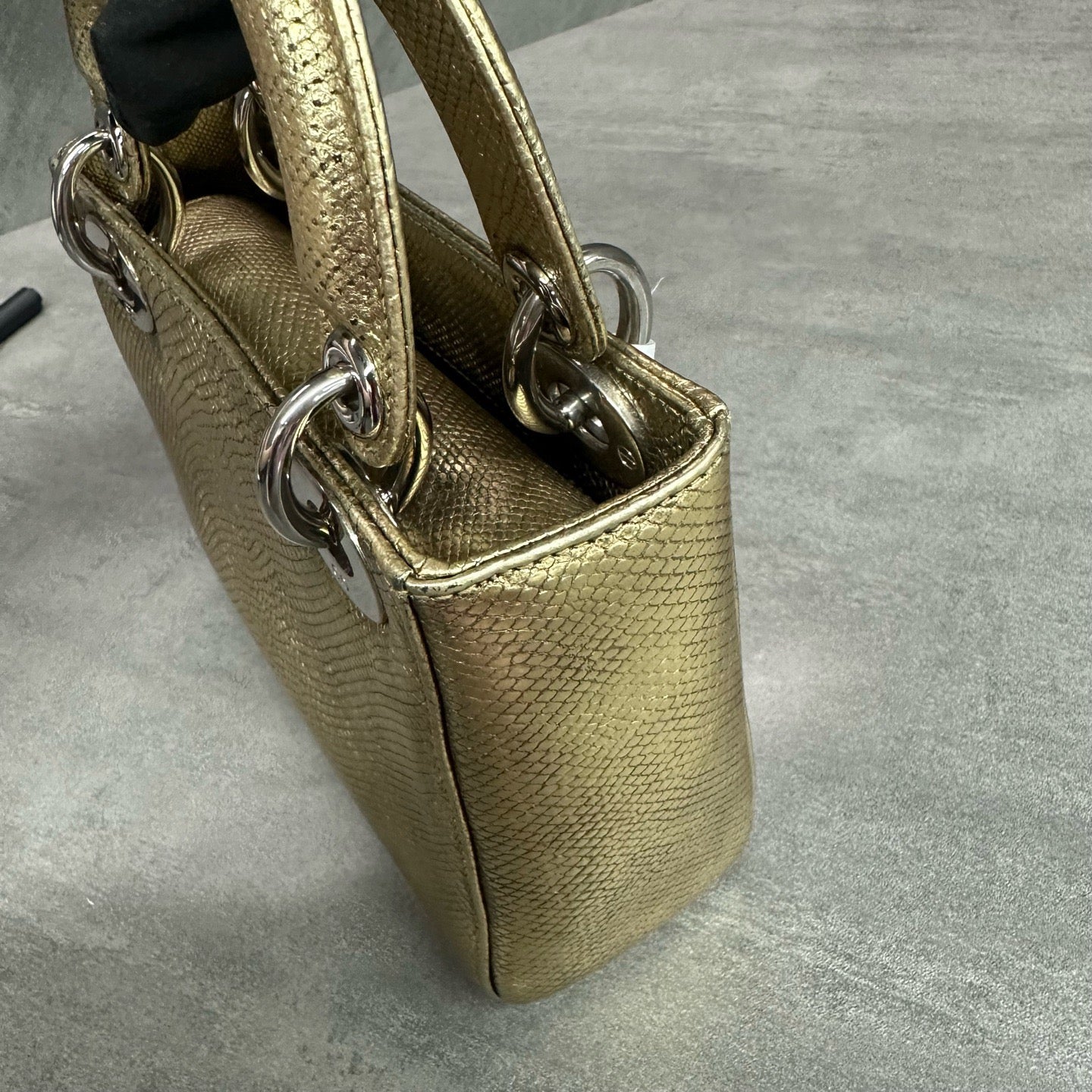 Dior - Lady Dior - Exotic leathers - Lizard - Gold - (mini)