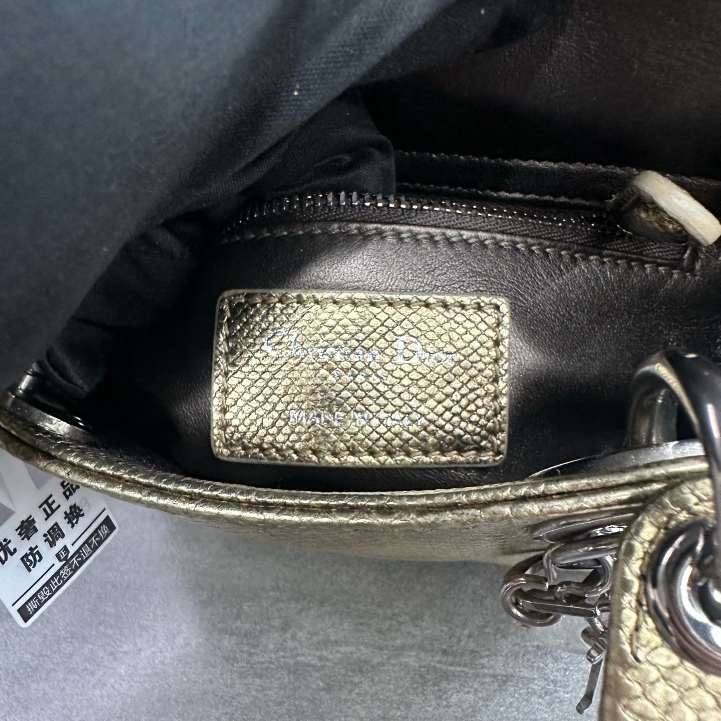 Dior - Lady Dior - Exotic leathers - Lizard - Gold - (mini)