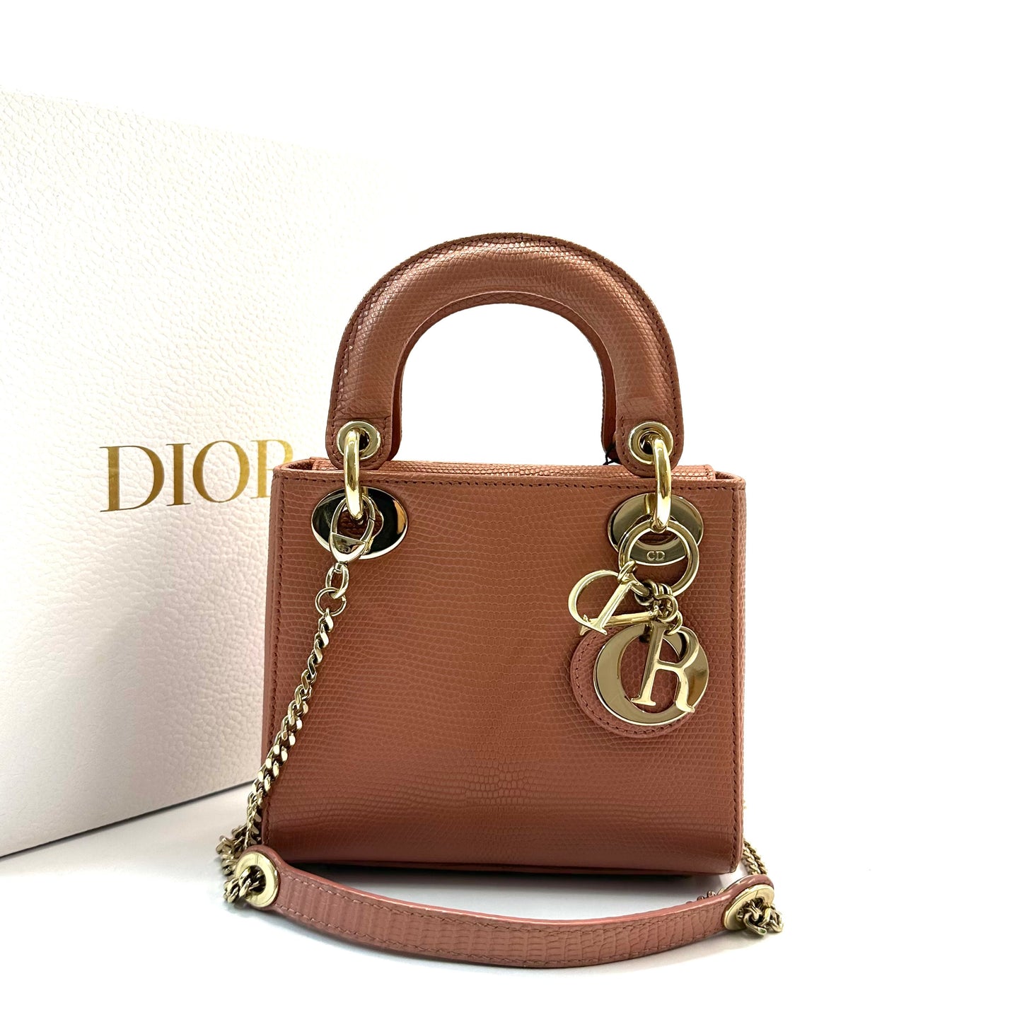 Dior - Lady Dior - Exotic leathers - Lizard - Pink - (mini)