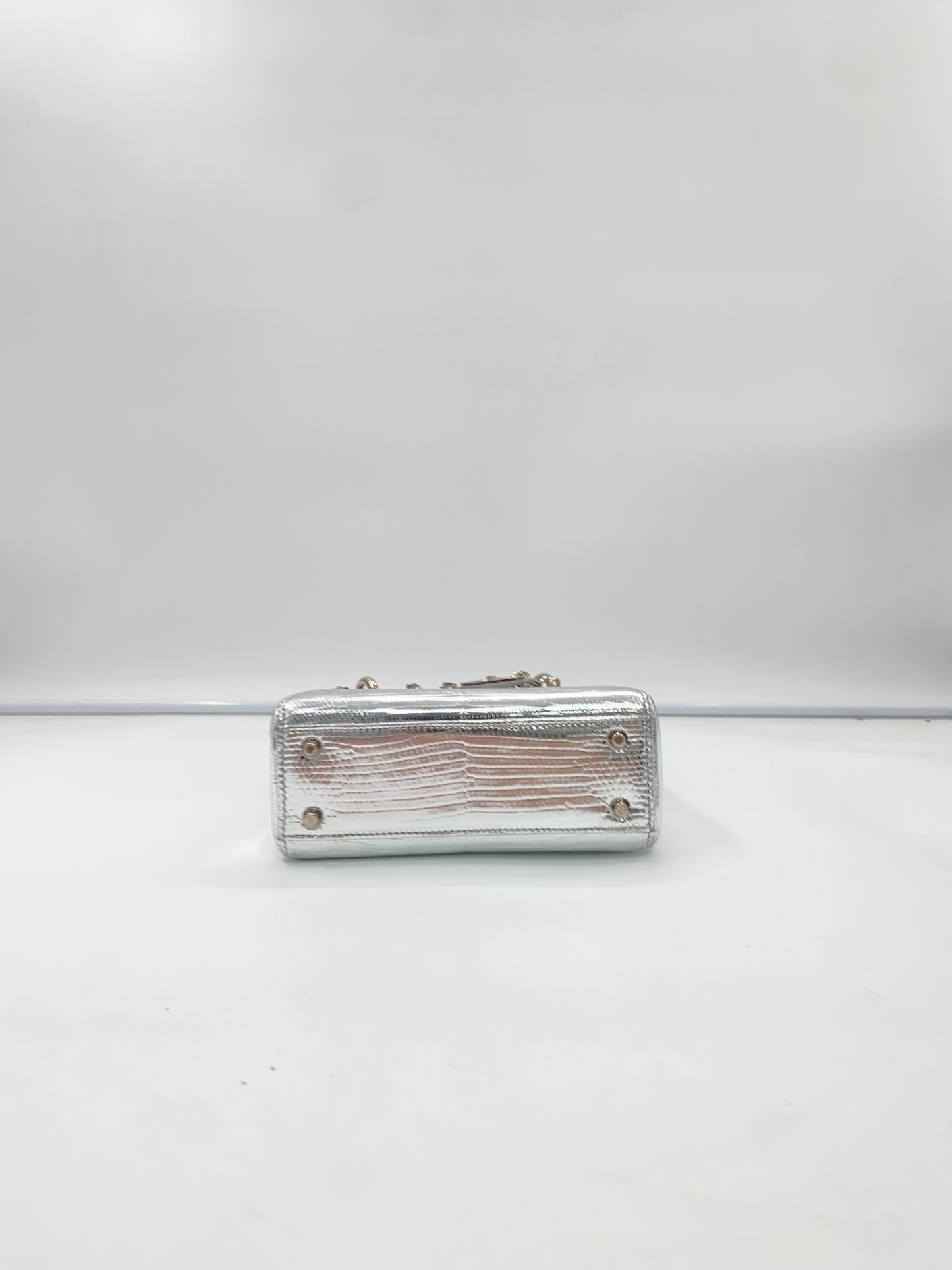Dior - Lady Dior - Exotic leathers - Lizard - Silver - (mini)