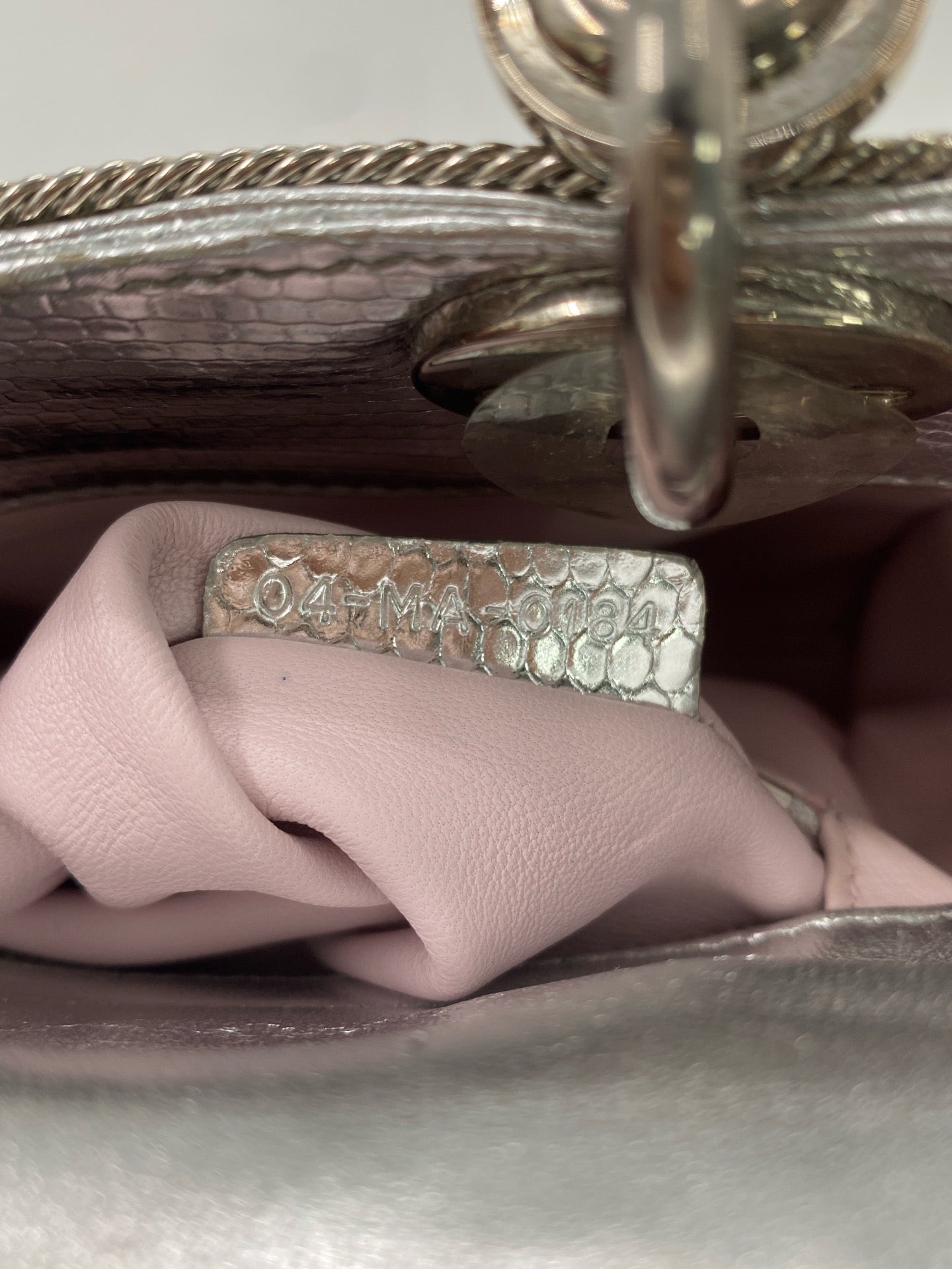 Dior - Lady Dior - Exotic leathers - Lizard - Silver - (mini)