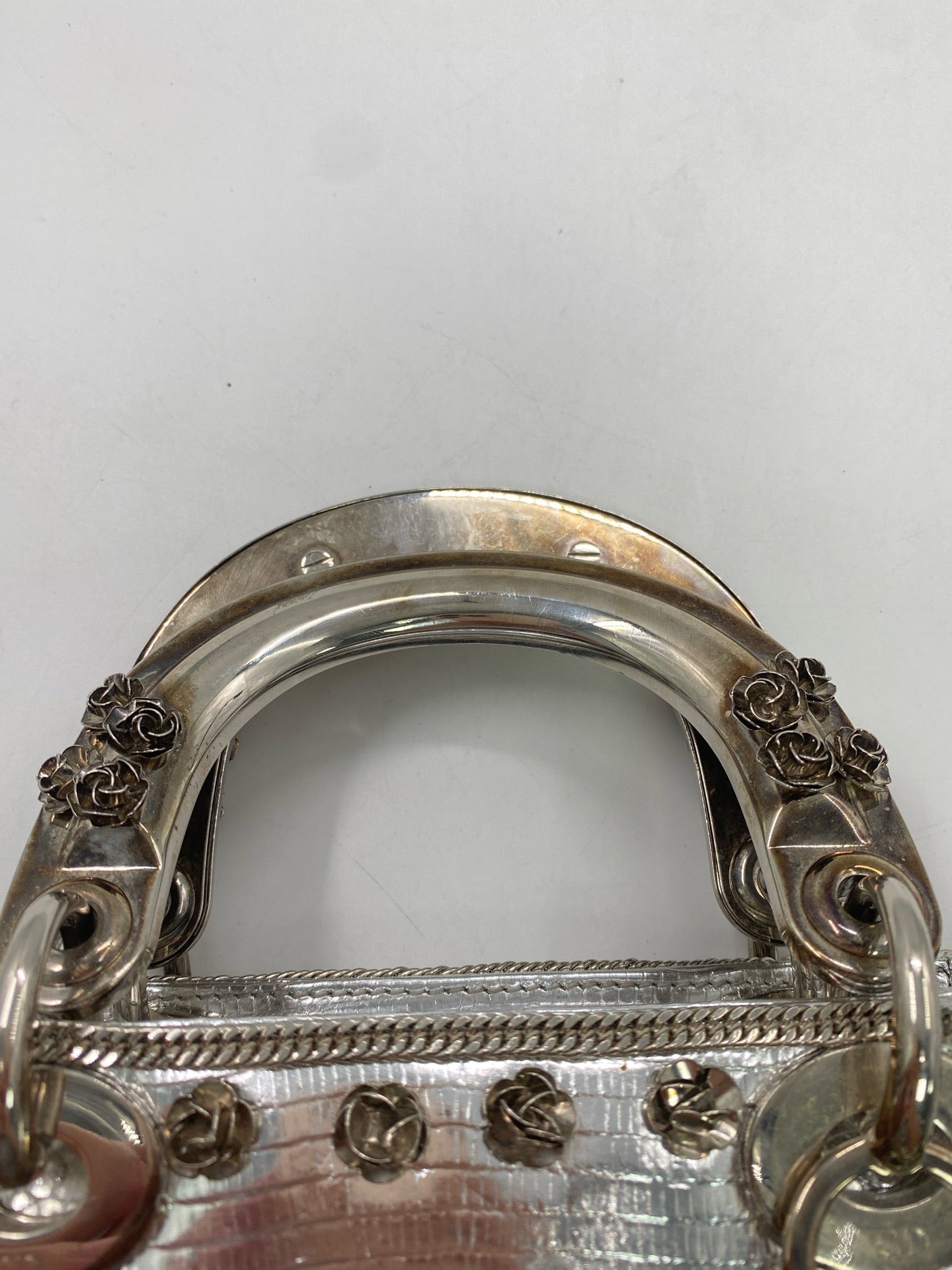 Dior - Lady Dior - Exotic leathers - Lizard - Silver - (mini)