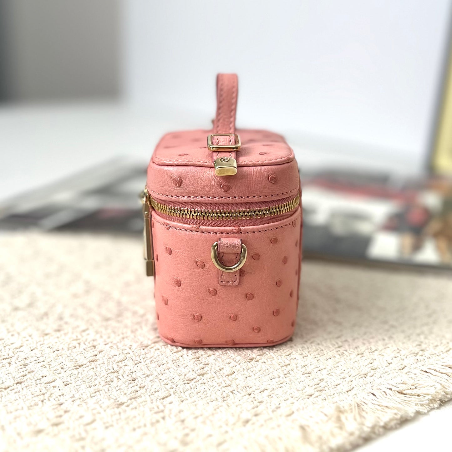 Dior - Lady Dior - Exotic leathers - Ostrich - Pink - (mini)