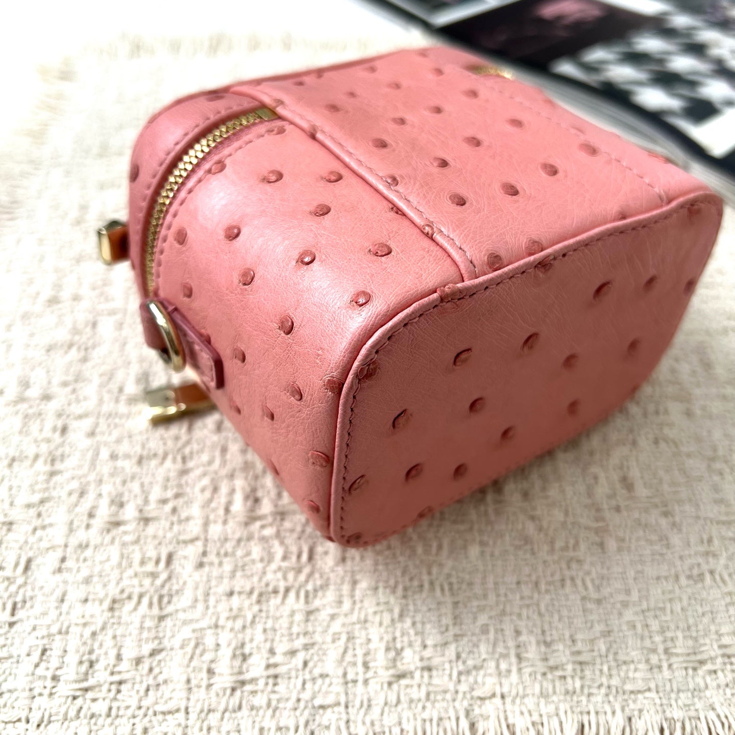 Dior - Lady Dior - Exotic leathers - Ostrich - Pink - (mini)
