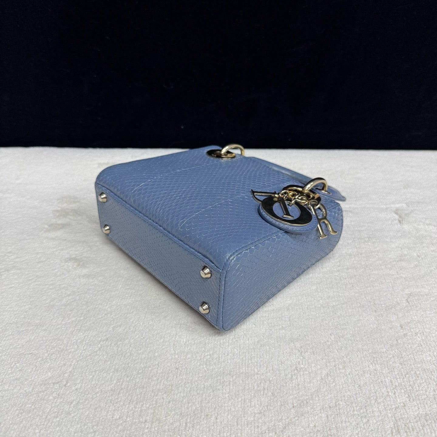 Dior - Lady Dior - Exotic leathers - Python - Blue - (mini)