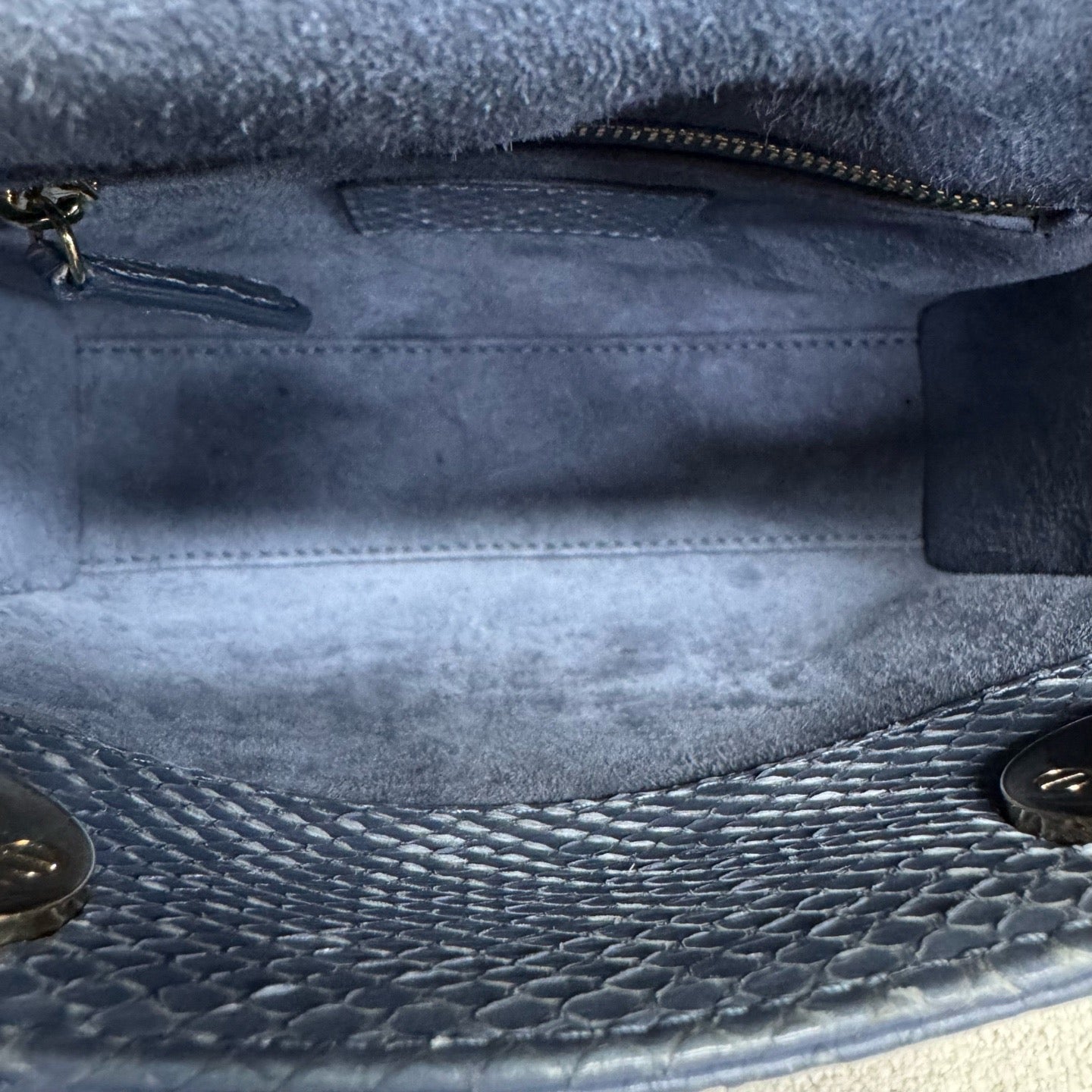 Dior - Lady Dior - Exotic leathers - Python - Blue - (mini)