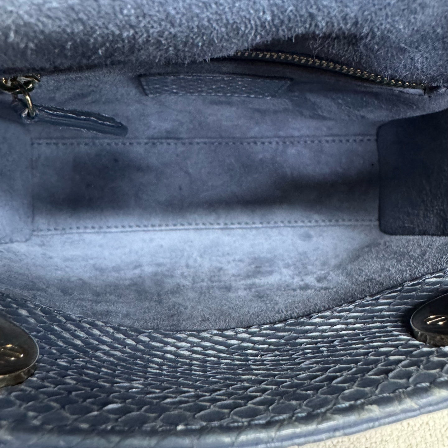 Dior - Lady Dior - Exotic leathers - Python - Blue - (mini)