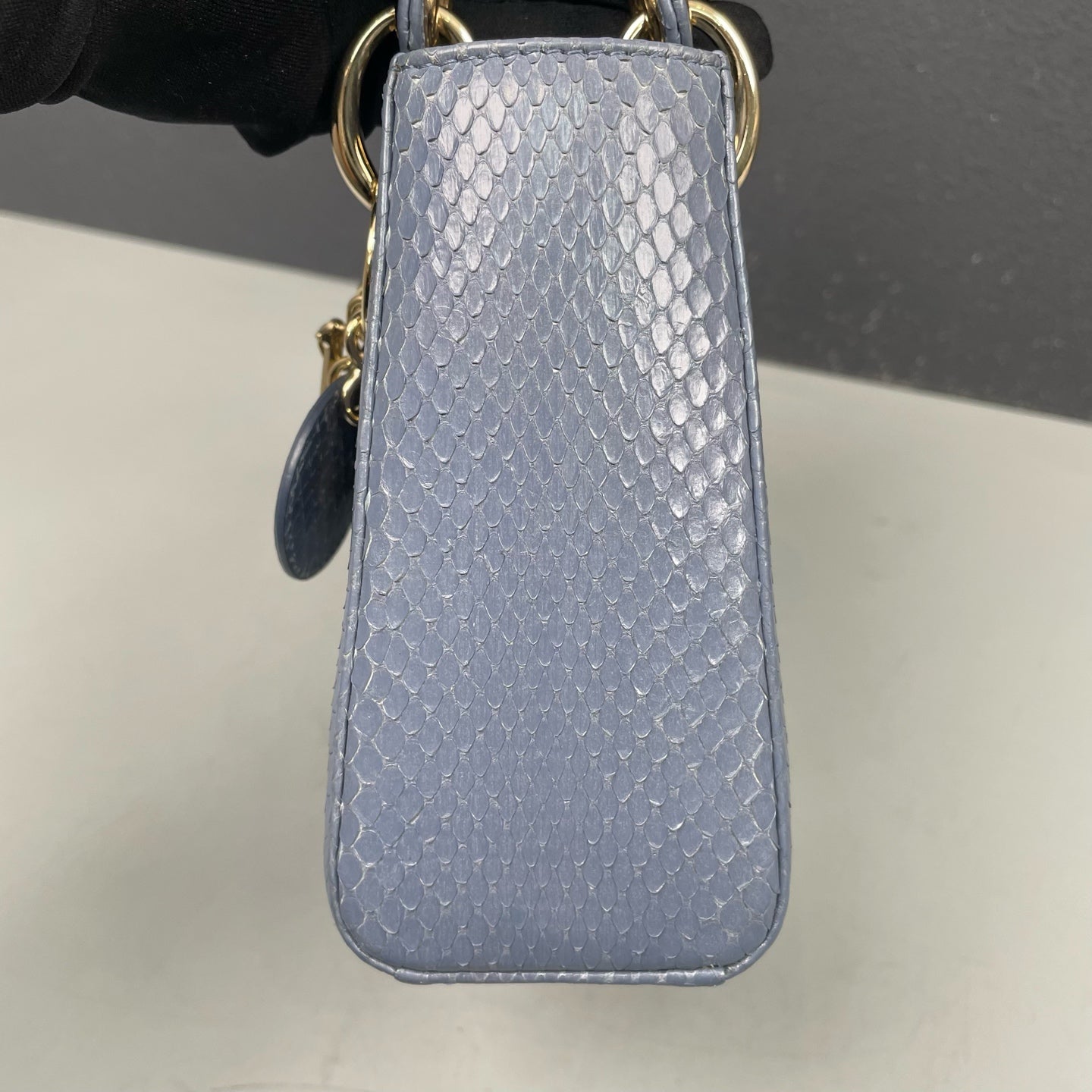 Dior - Lady Dior - Exotic leathers - Python - Blue - (mini)