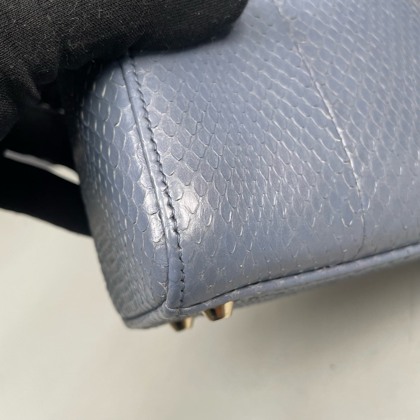 Dior - Lady Dior - Exotic leathers - Python - Blue - (mini)