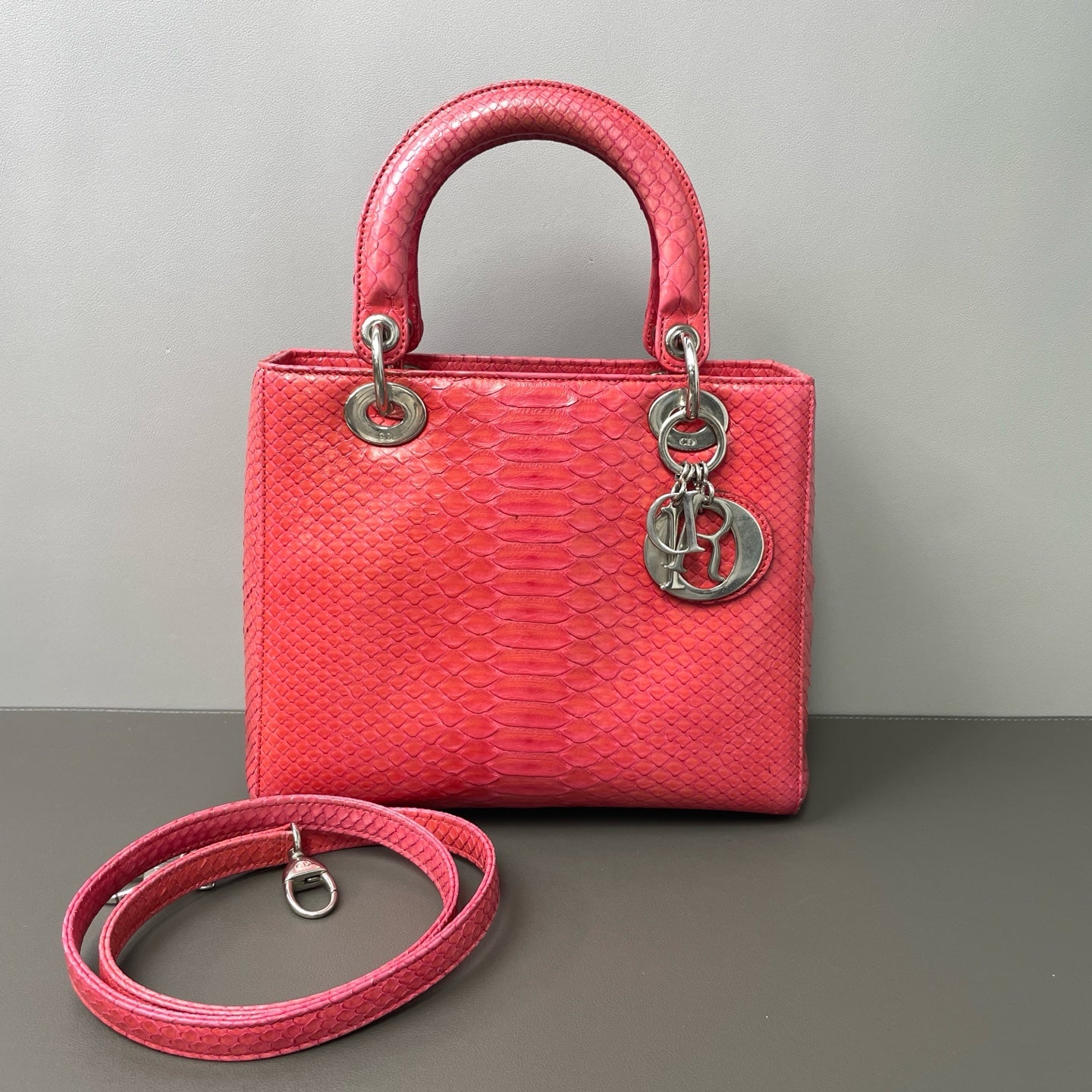 Dior - Lady Dior - Exotic leathers - Python - Pink - (medium)