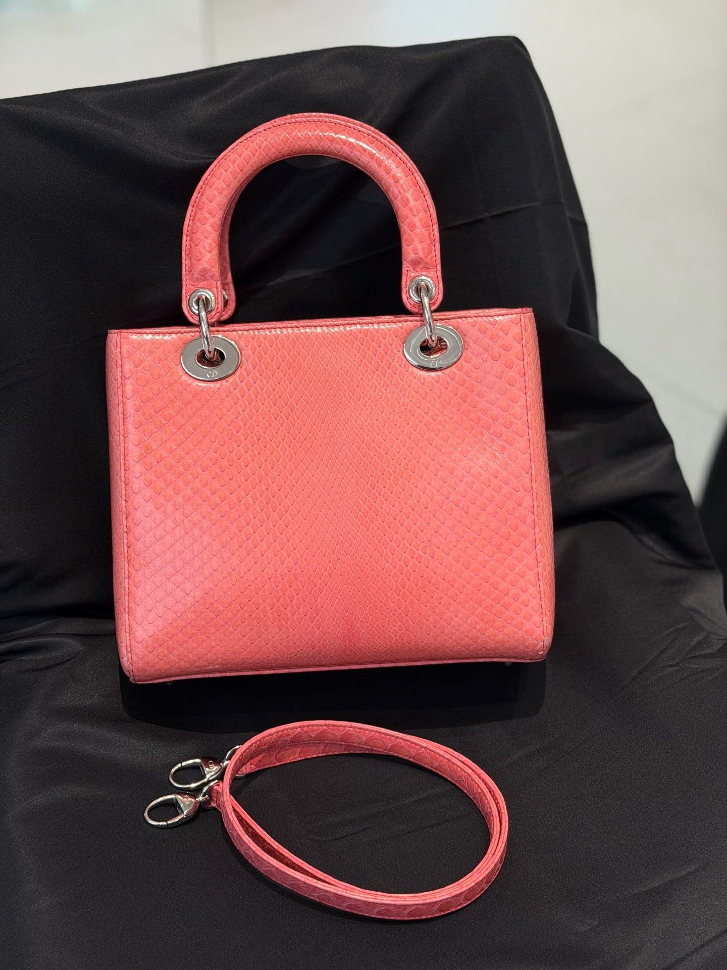 Dior - Lady Dior - Exotic leathers - Python - Pink - (medium)