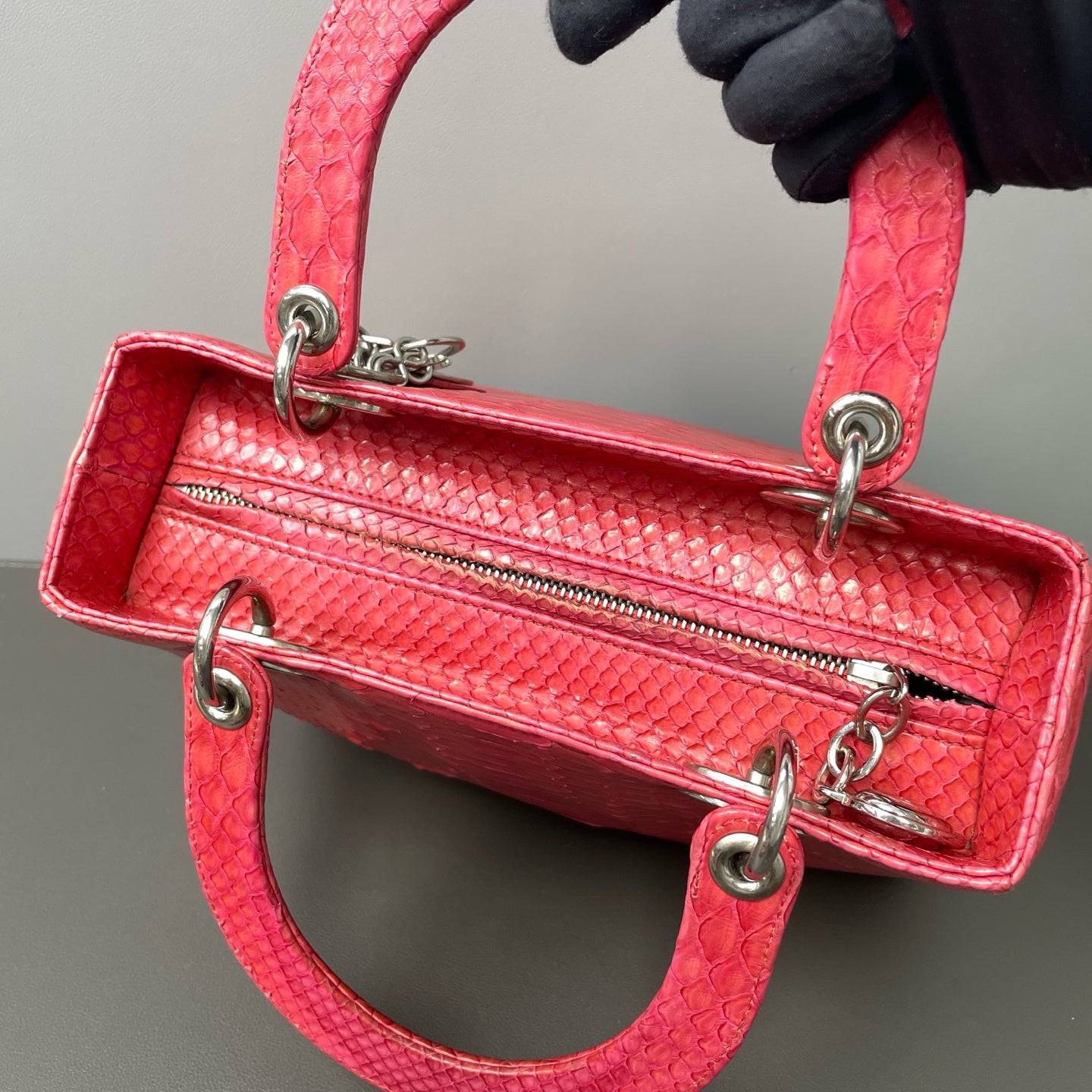 Dior - Lady Dior - Exotic leathers - Python - Pink - (medium)