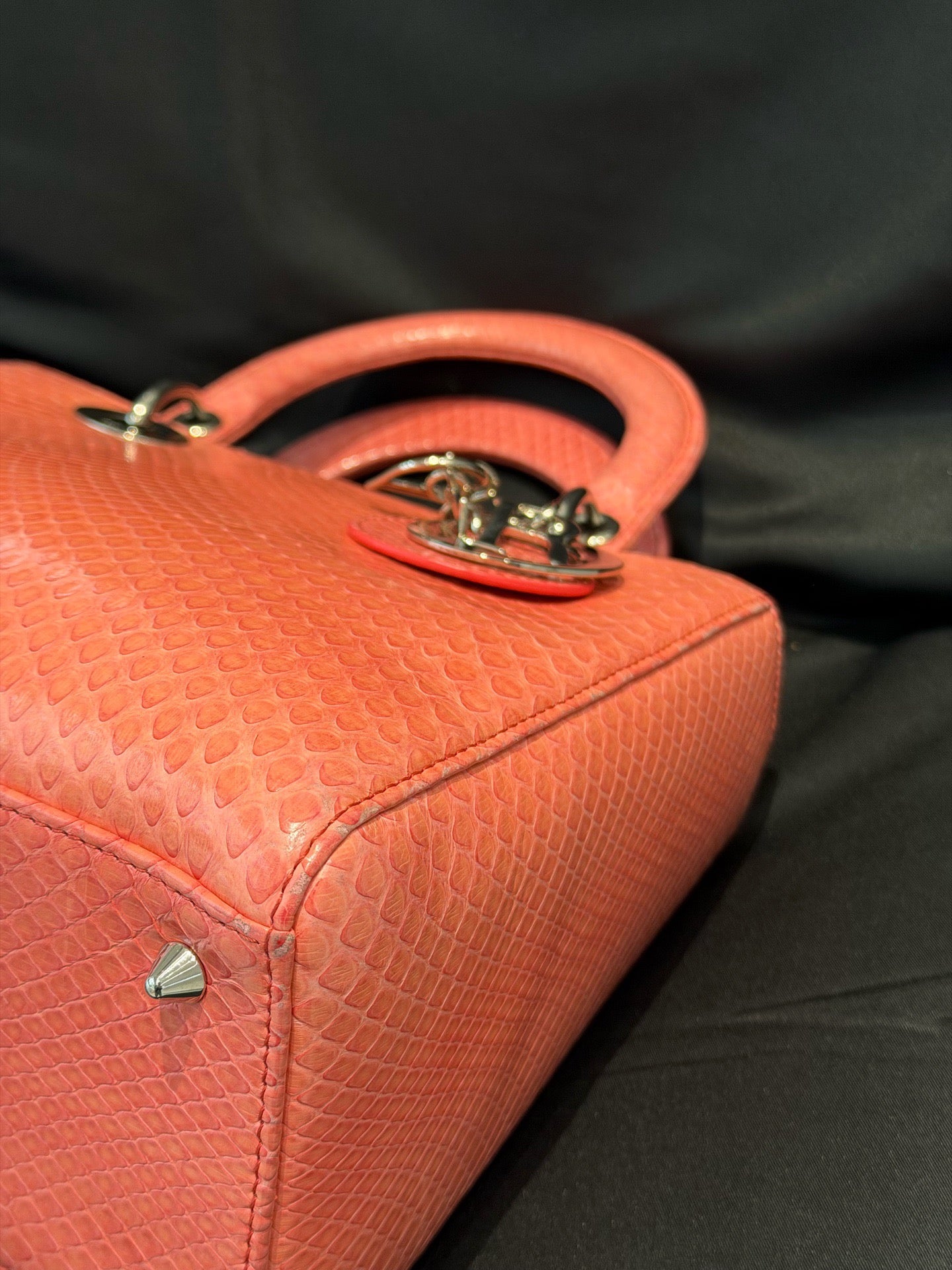 Dior - Lady Dior - Exotic leathers - Python - Pink - (medium)