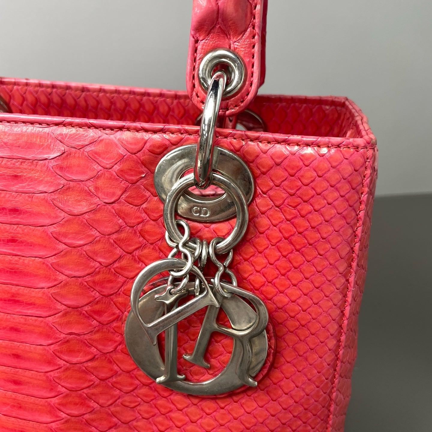 Dior - Lady Dior - Exotic leathers - Python - Pink - (medium)