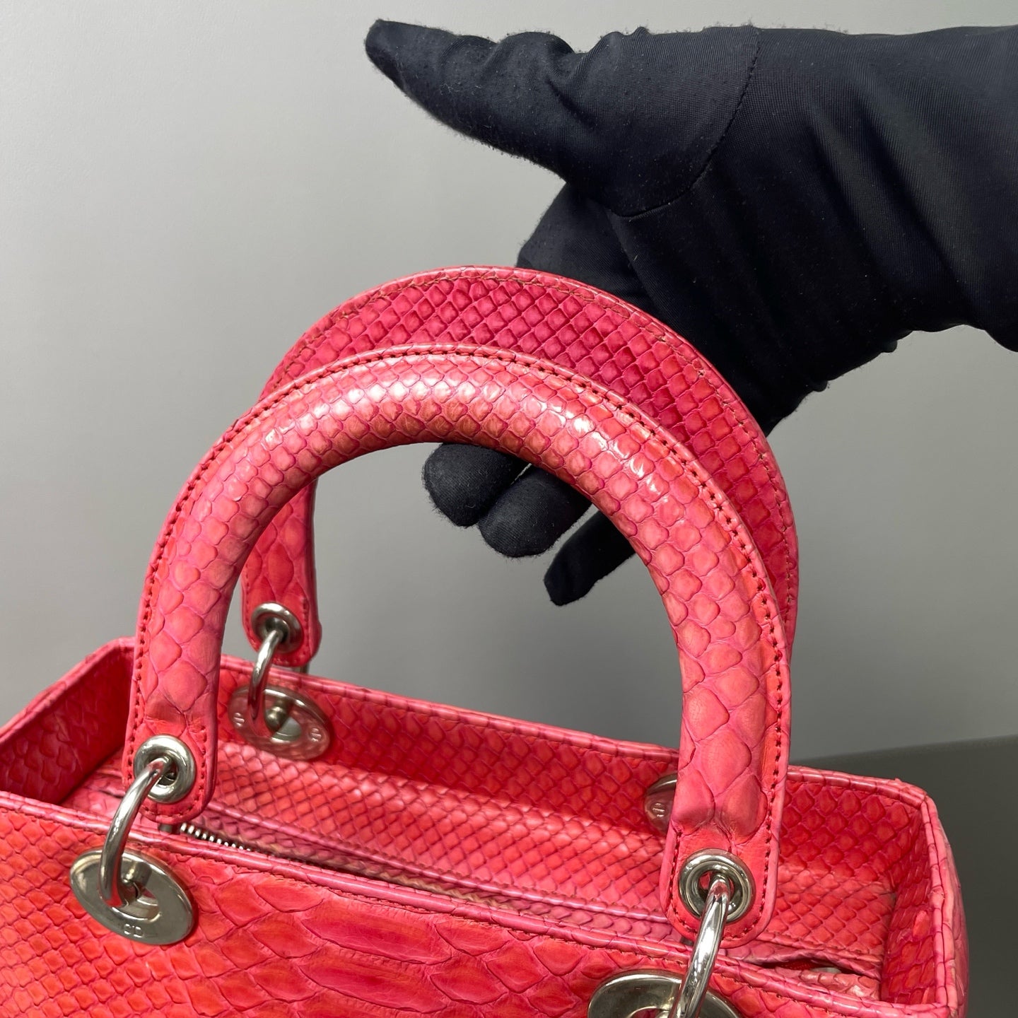 Dior - Lady Dior - Exotic leathers - Python - Pink - (medium)