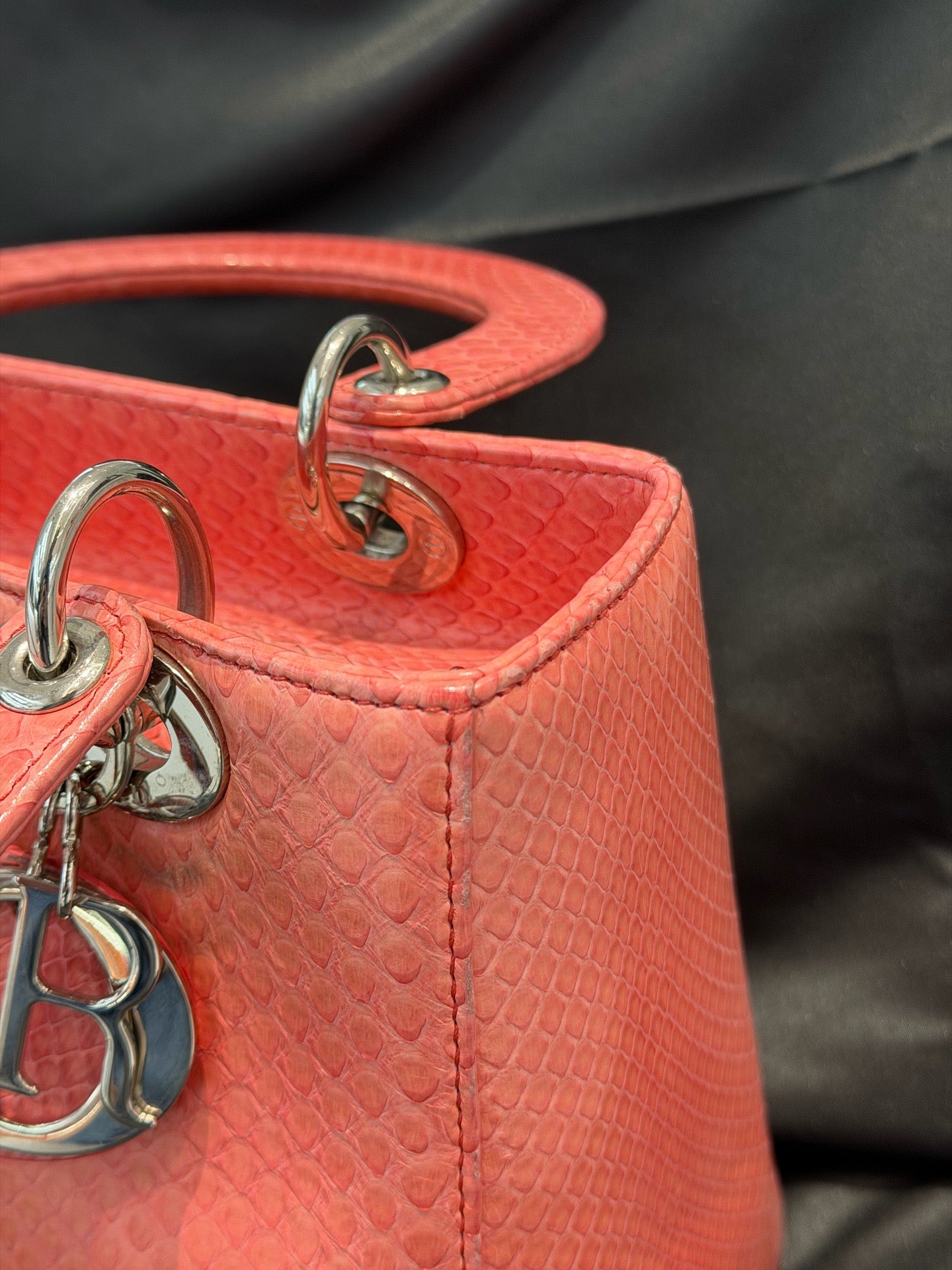 Dior - Lady Dior - Exotic leathers - Python - Pink - (medium)