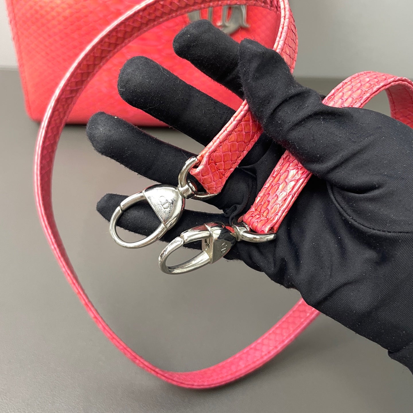 Dior - Lady Dior - Exotic leathers - Python - Pink - (medium)