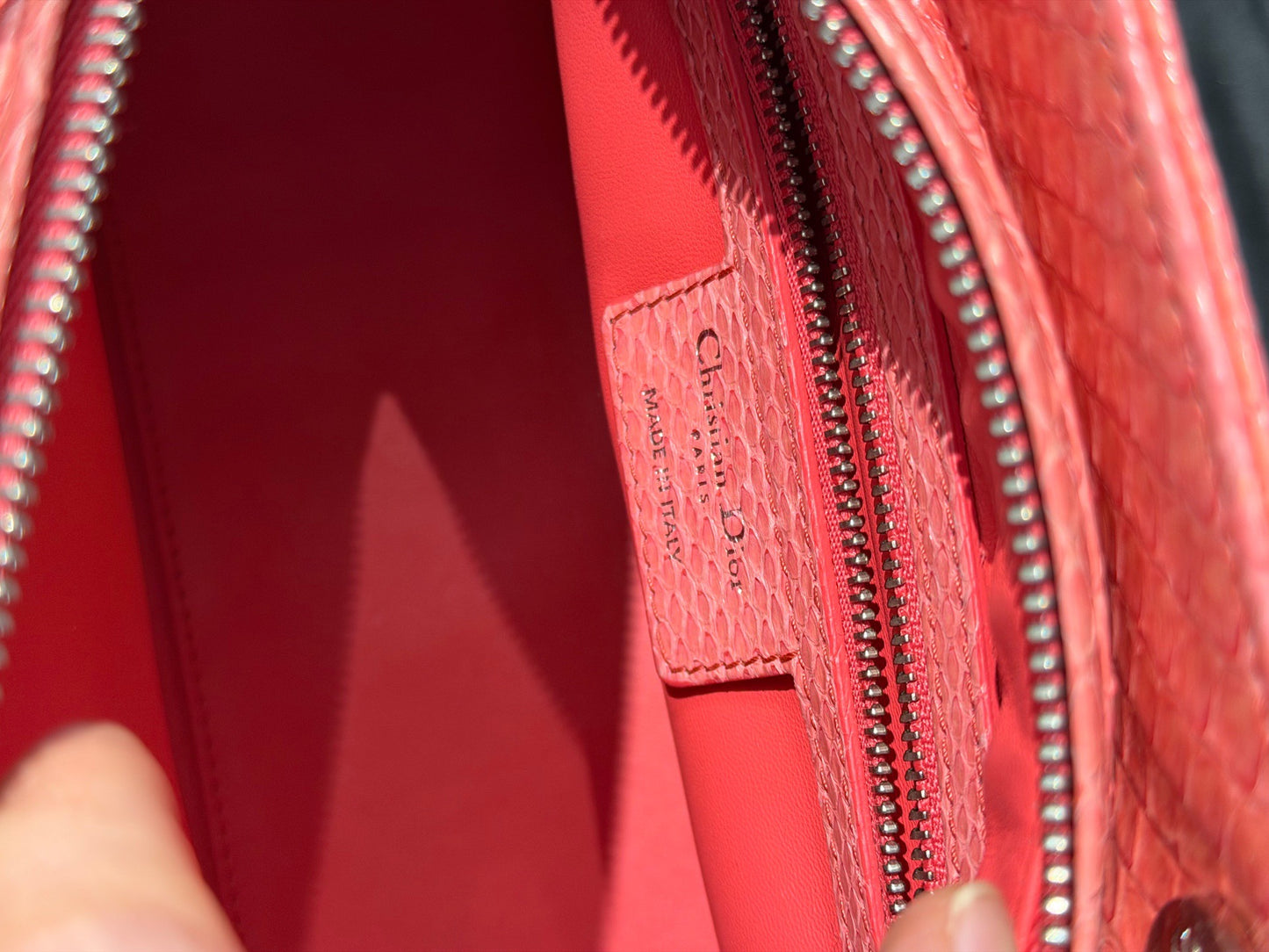 Dior - Lady Dior - Exotic leathers - Python - Pink - (medium)