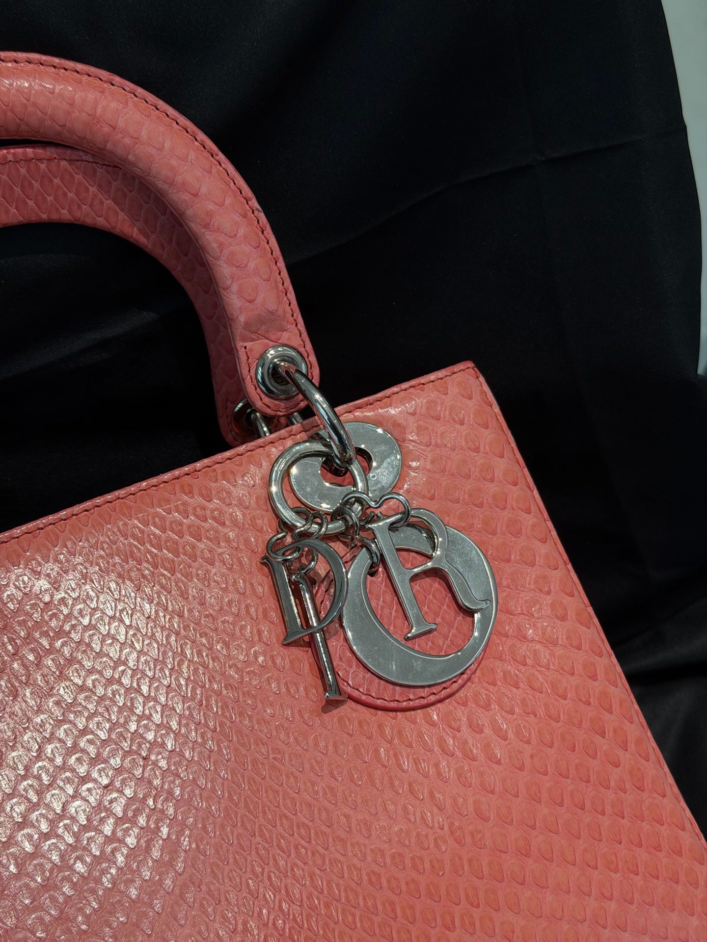Dior - Lady Dior - Exotic leathers - Python - Pink - (medium)