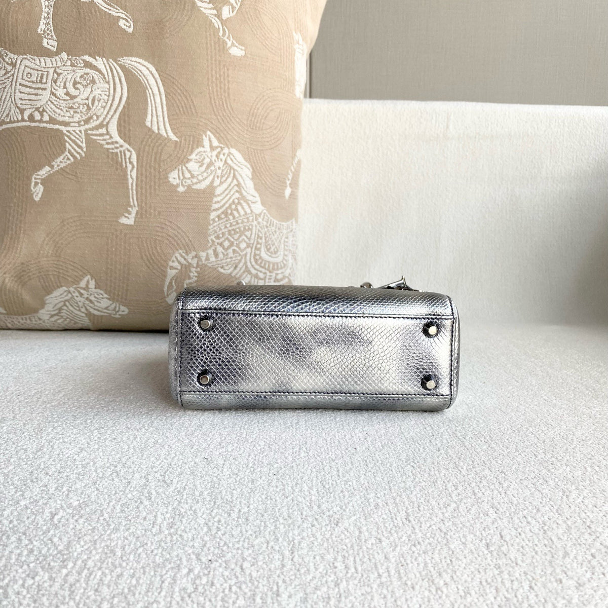 Dior - Lady Dior - Exotic leathers - Python - Silver - (mini)